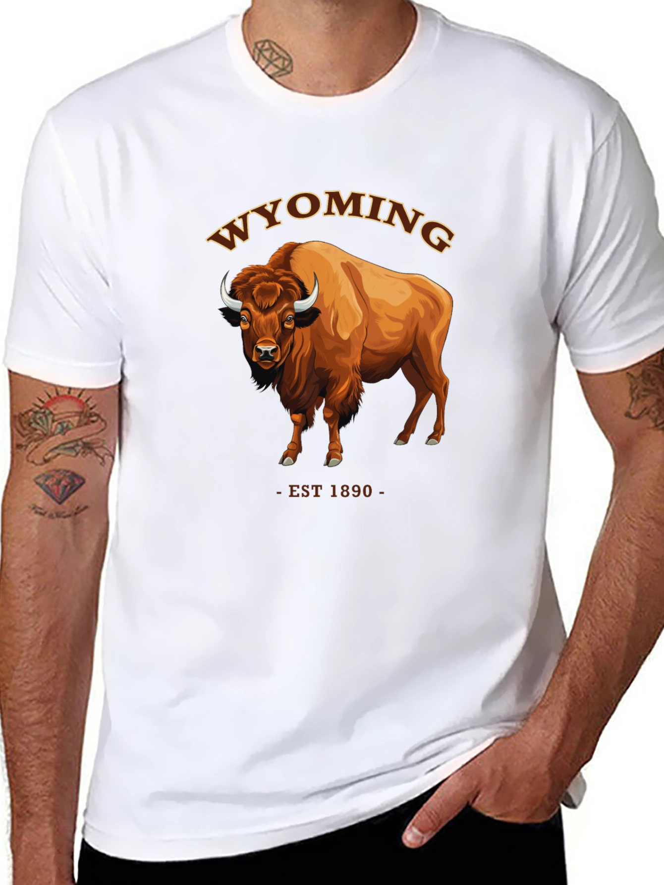 Wyoming Bison T-Shirt - EST 1890