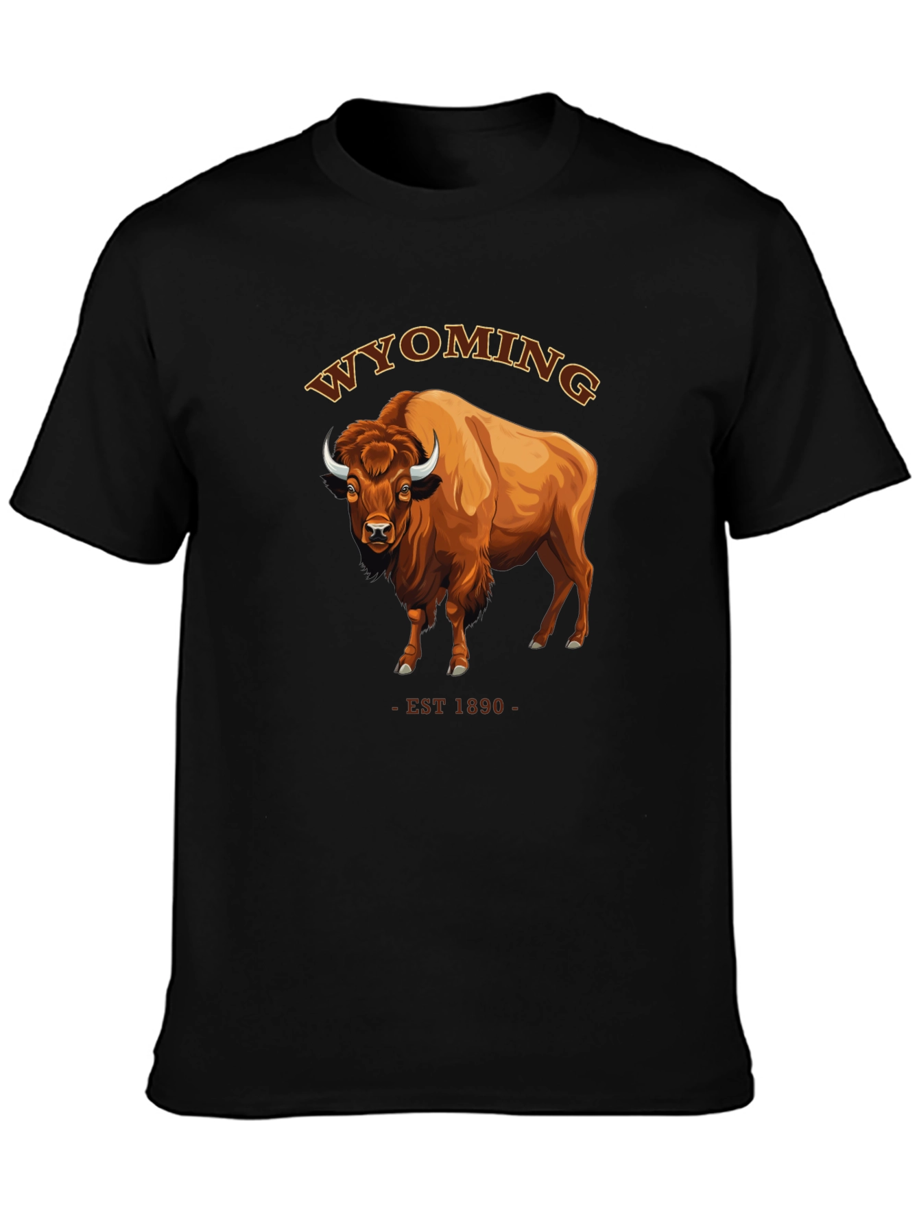 Wyoming Bison T-Shirt - EST 1890