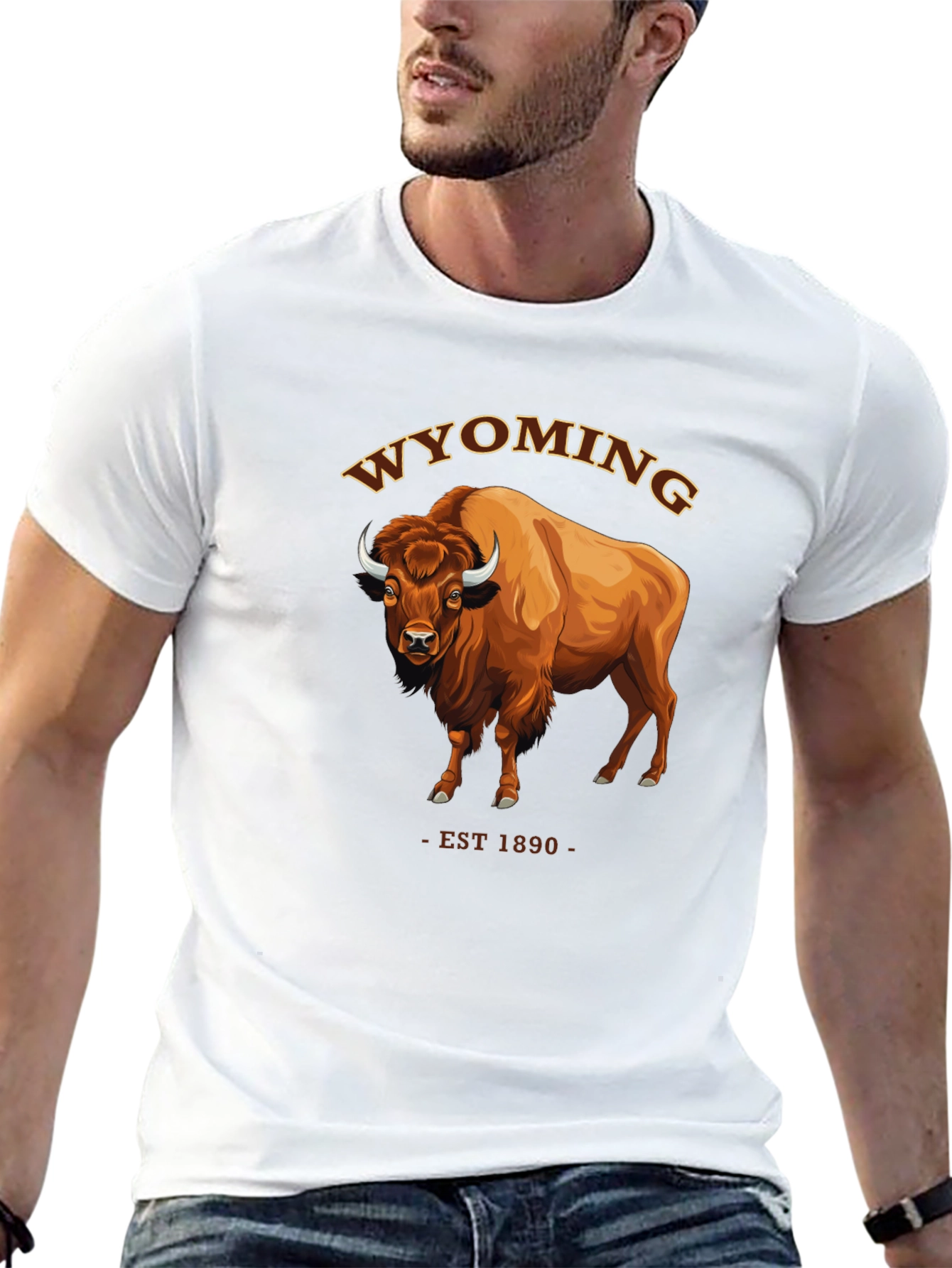 Wyoming Bison T-Shirt - EST 1890