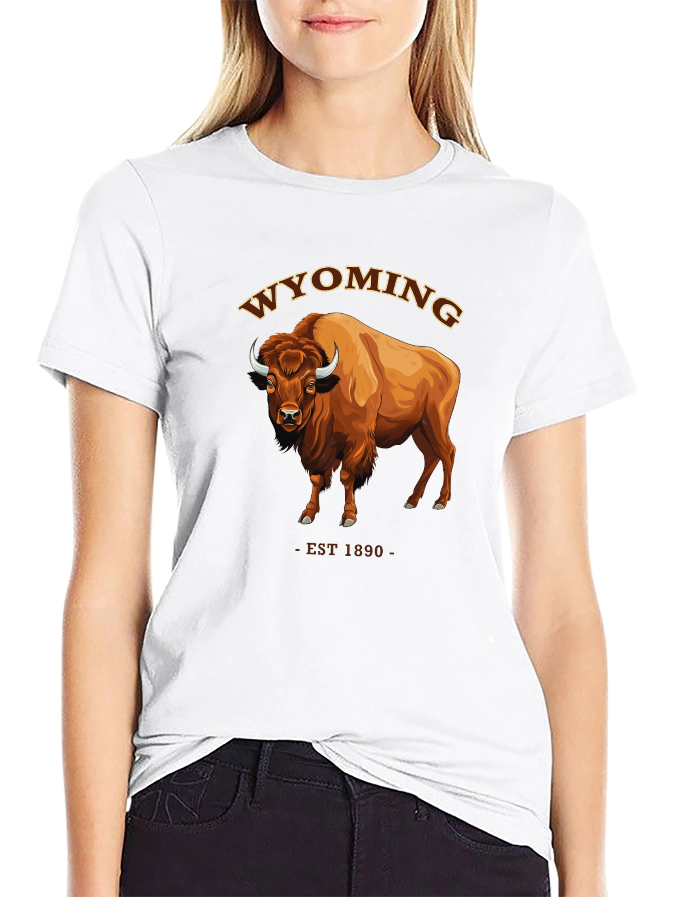 Wyoming Bison T-Shirt - EST 1890
