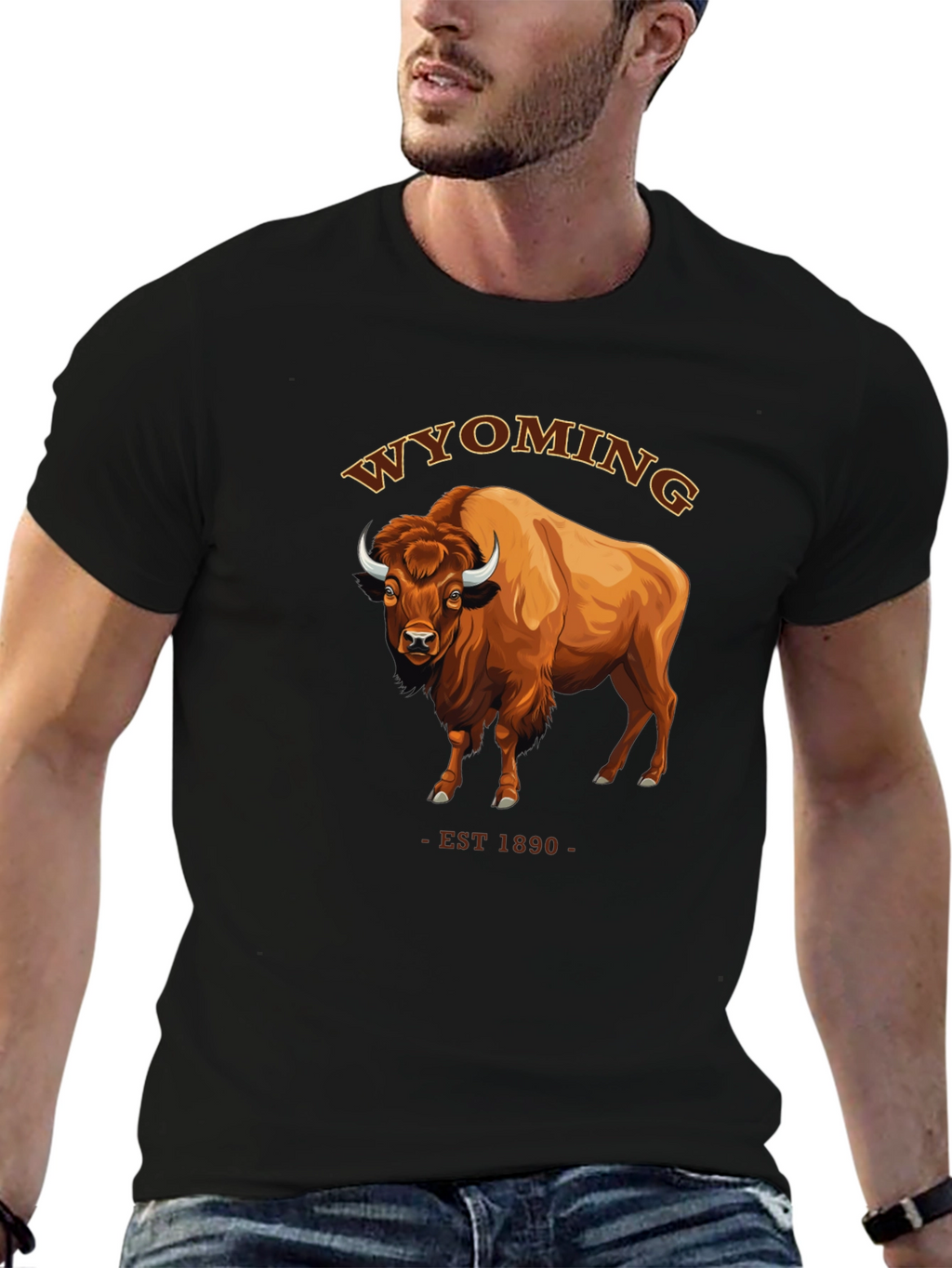 Wyoming Bison T-Shirt - EST 1890