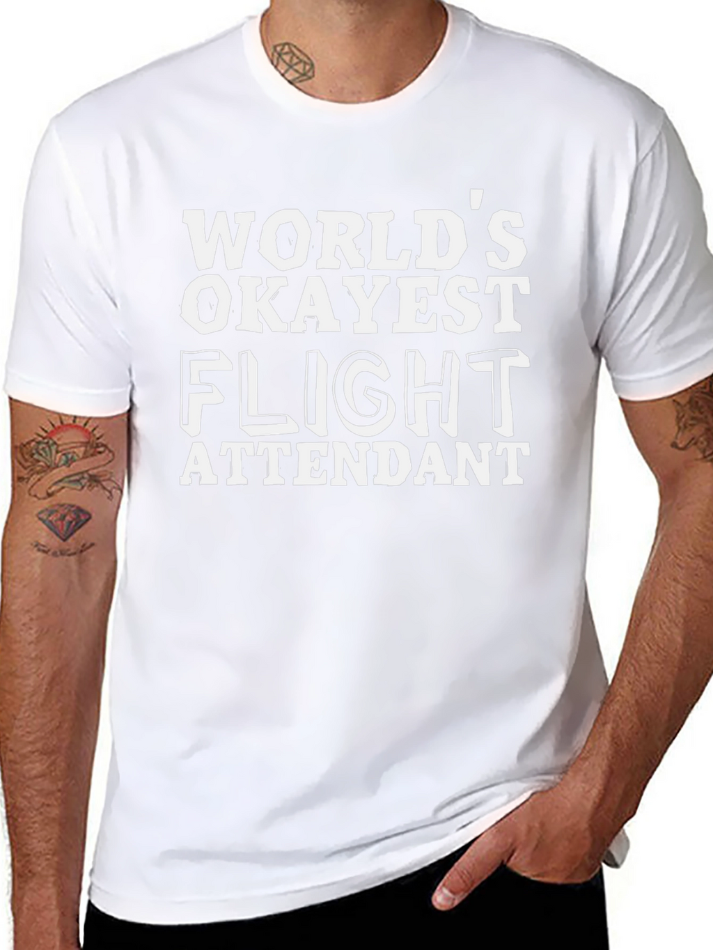 Worlds Okayest Flight Attendant T-Shirt