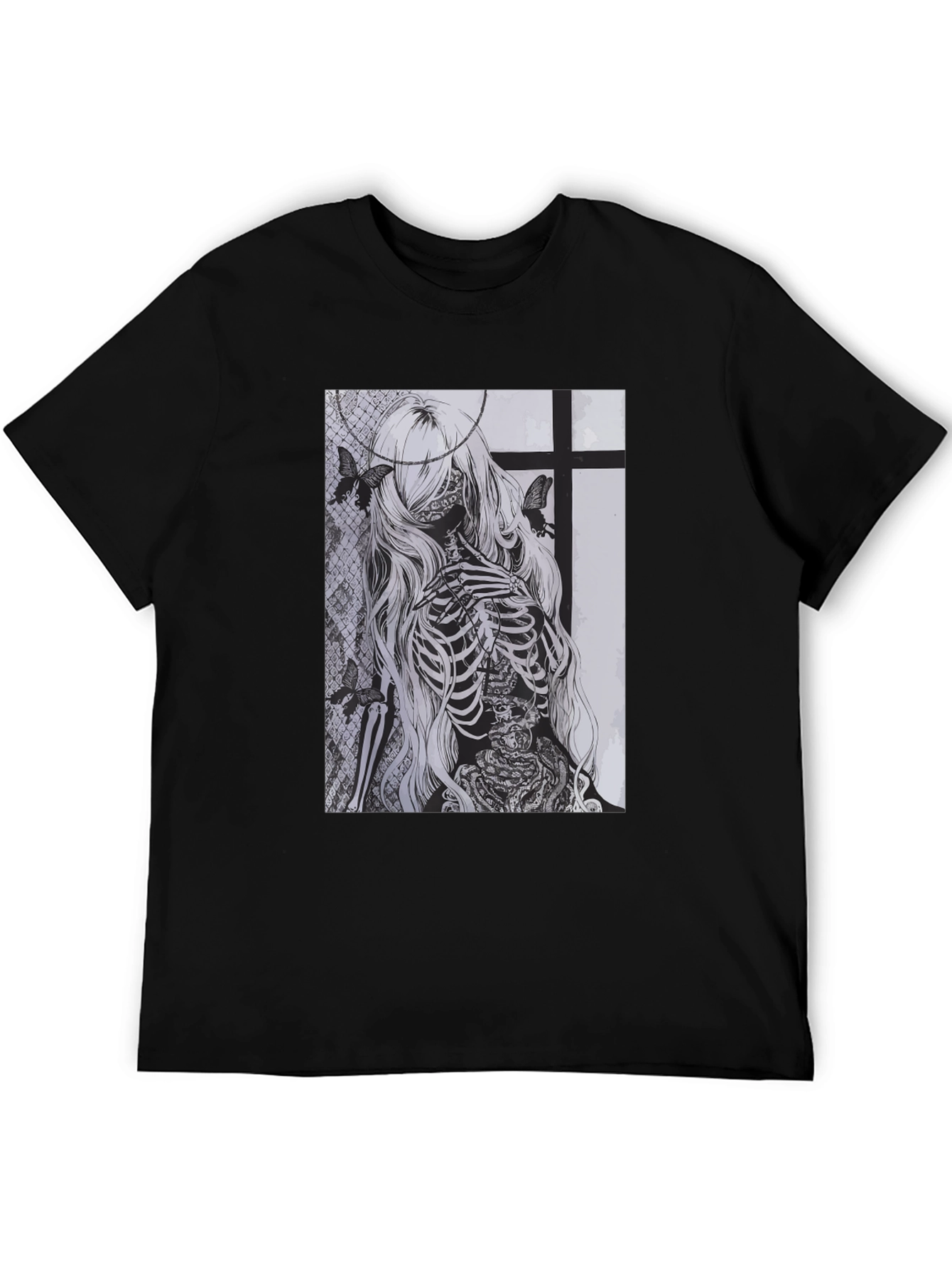 Skeleton Butterfly Graphic T-Shirt