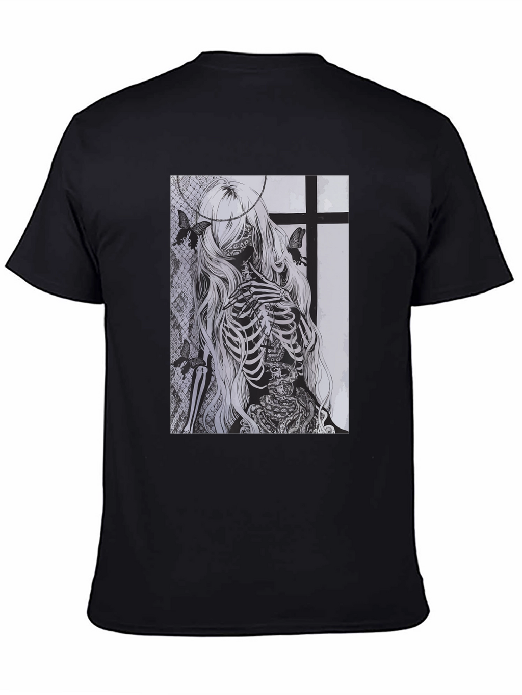 Skeleton Butterfly Graphic T-Shirt