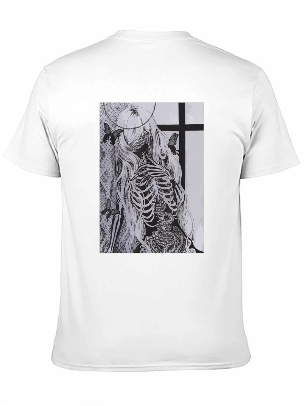 Skeleton Butterfly Graphic T-Shirt