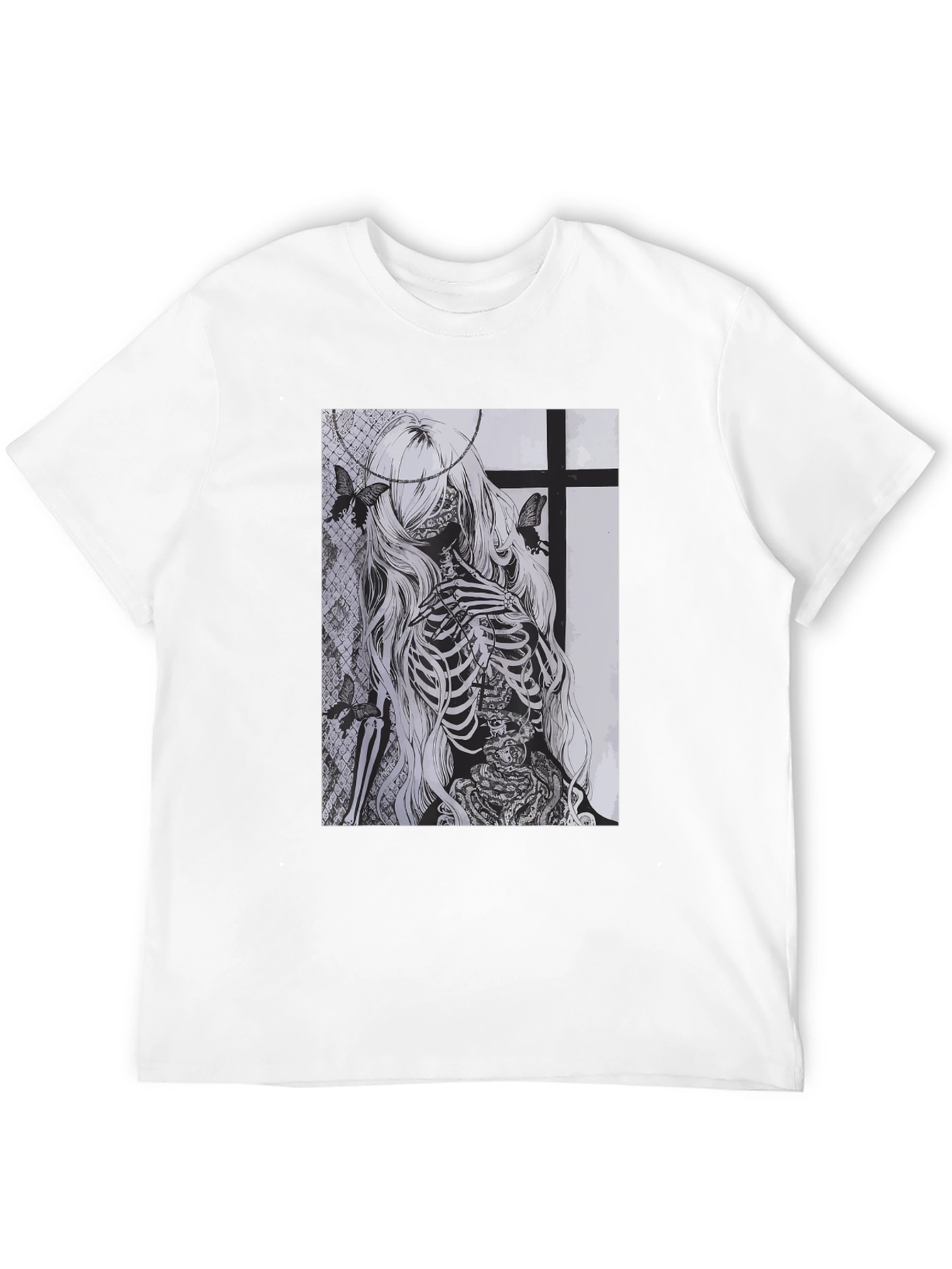 Skeleton Butterfly Graphic T-Shirt