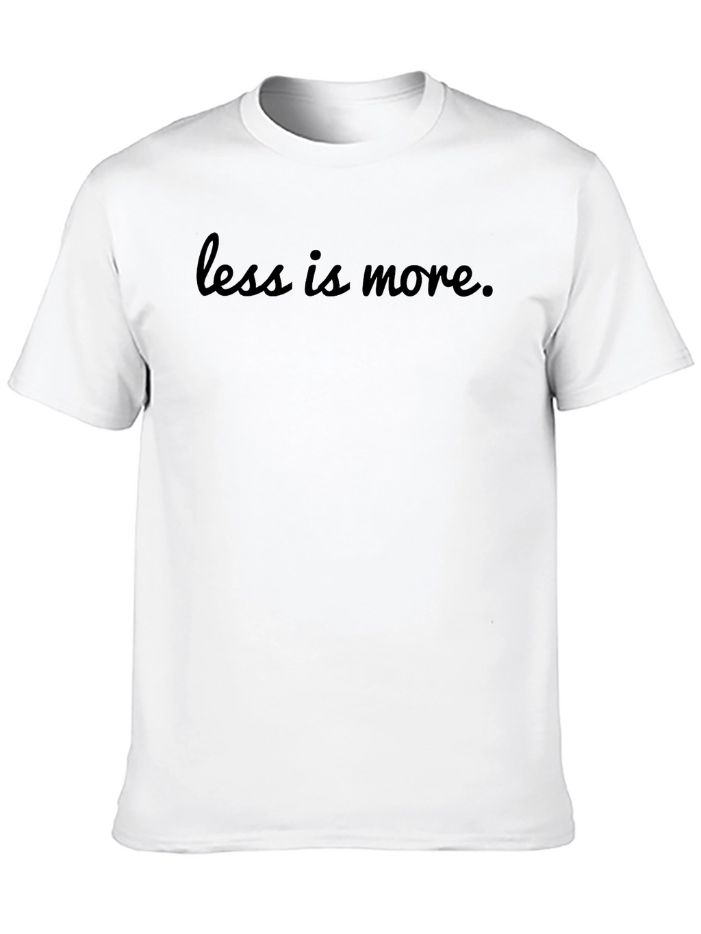 Minimalist Less is More Black T-Shirt