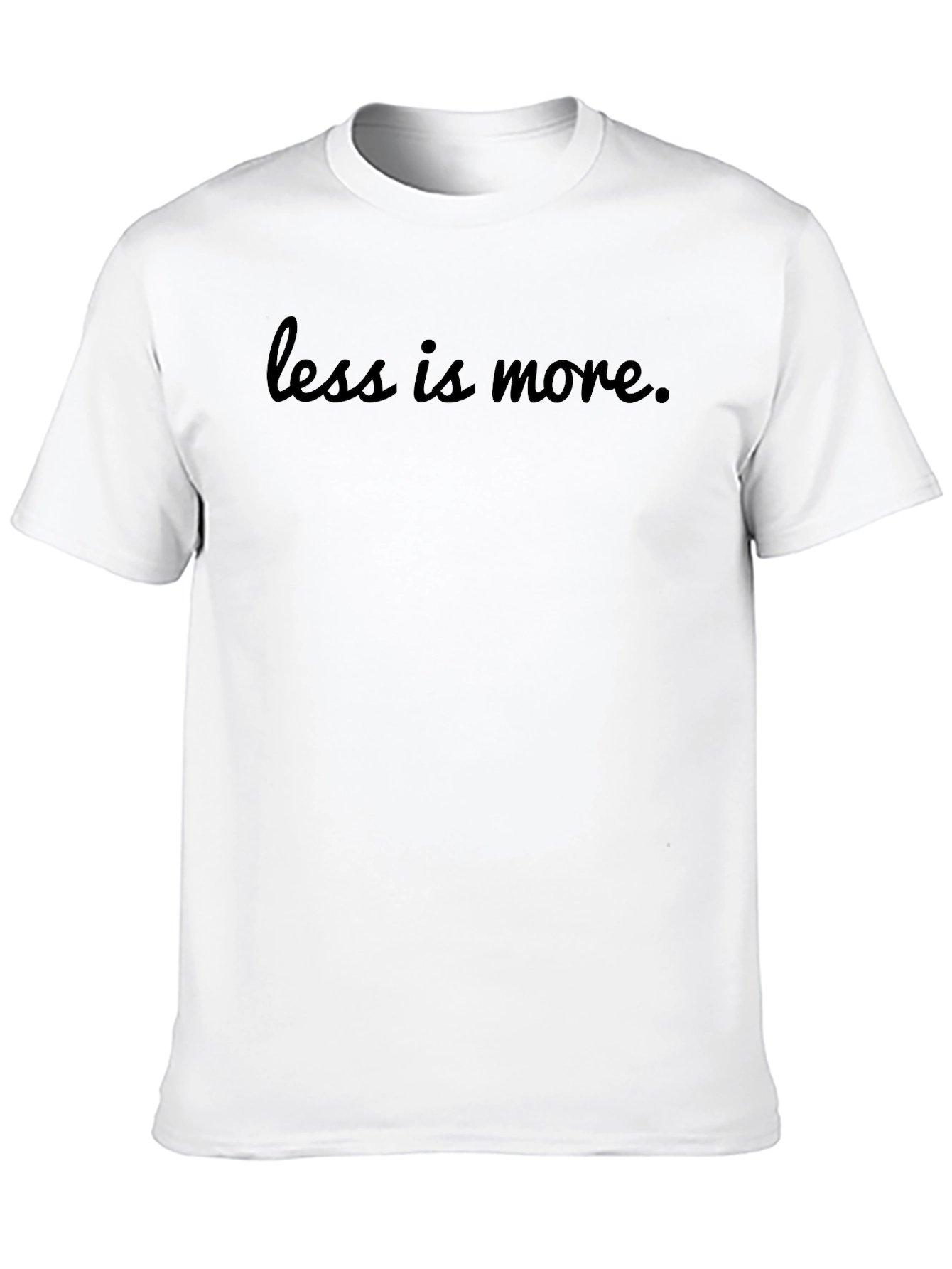 Minimalist Less is More Black T-Shirt