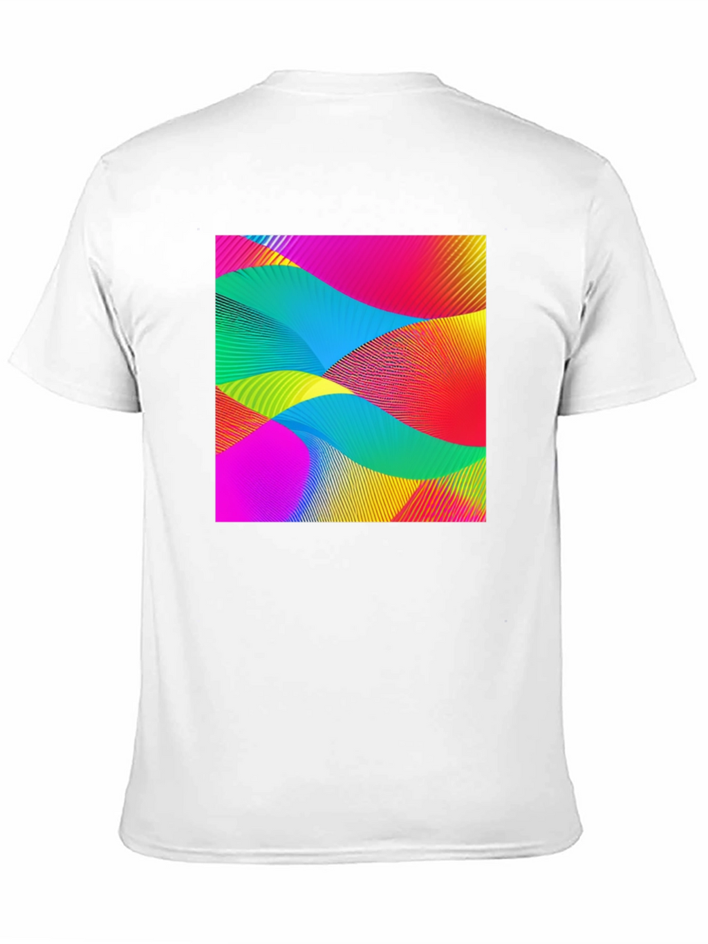 Abstract Wave Graphic Black T-Shirt
