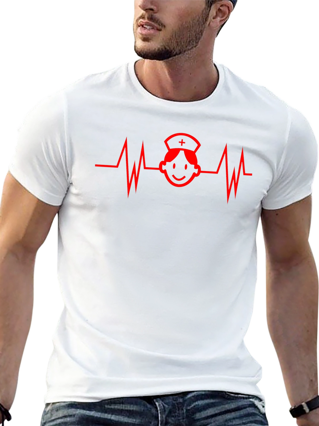 Nurse Heartbeat Graphic Tee