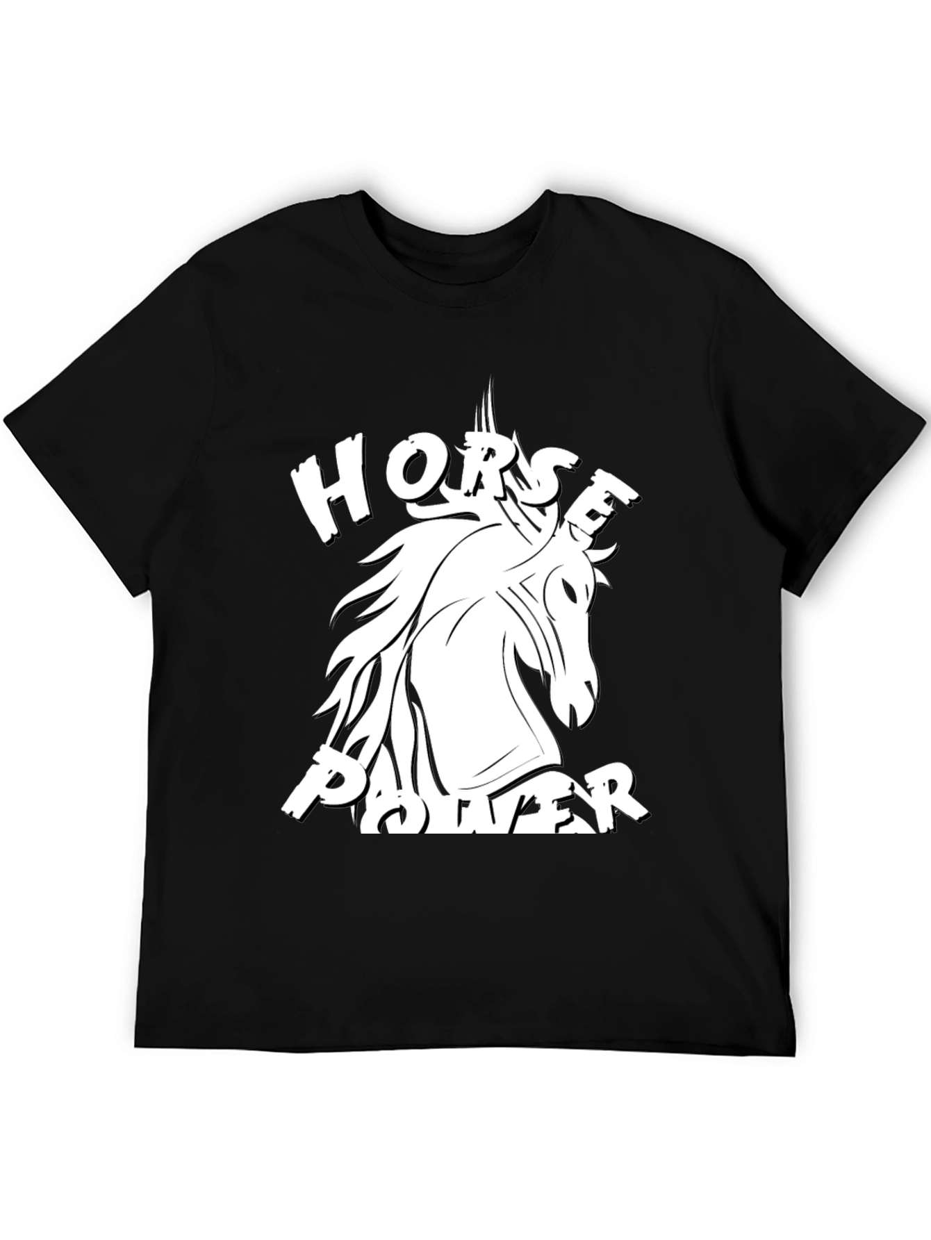 Horse Power Graphic Tee - Black