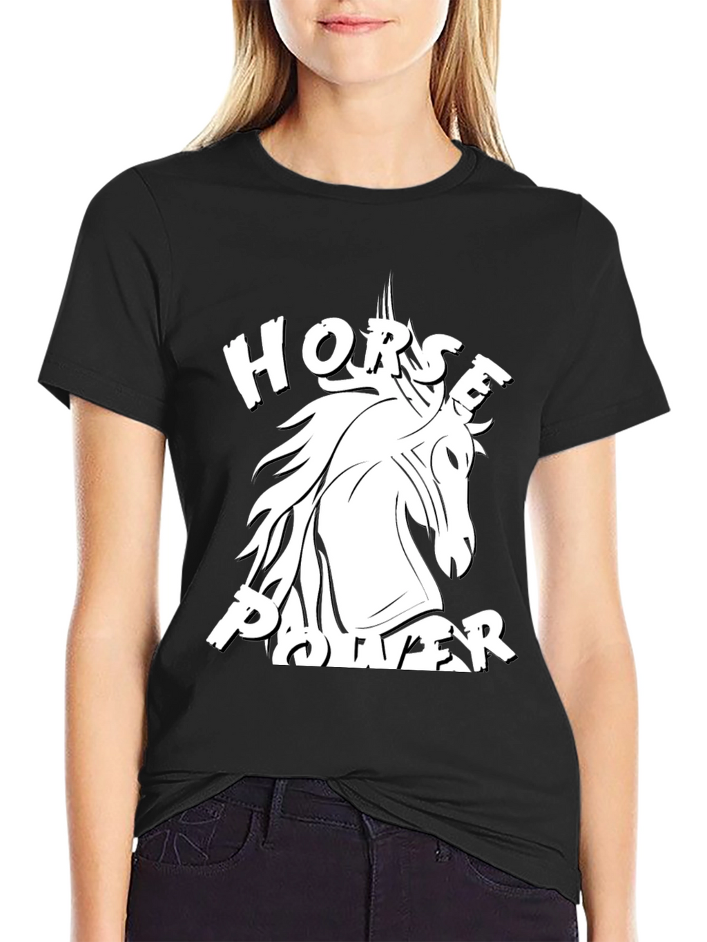 Horse Power Graphic Tee - Black