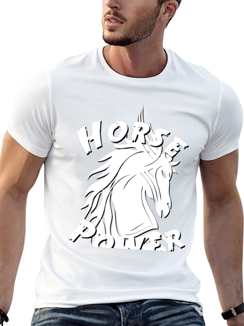 Horse Power Graphic Tee - Black