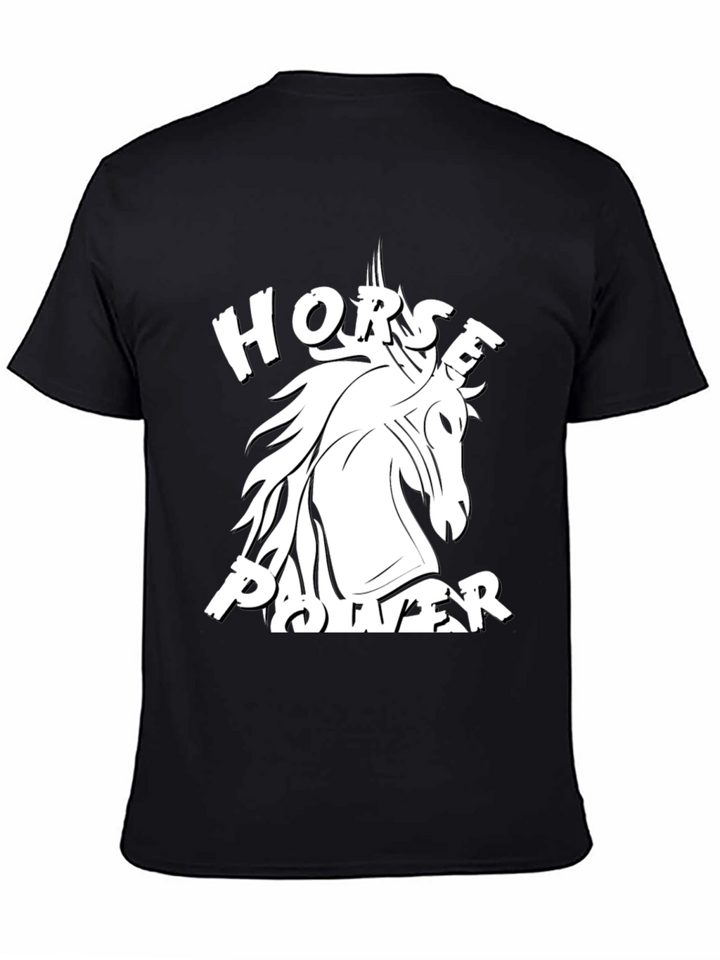 Horse Power Graphic Tee - Black
