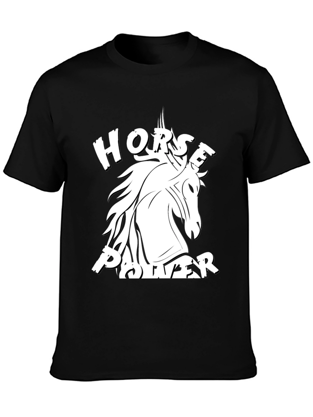 Horse Power Graphic Tee - Black