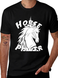 Horse Power Graphic Tee - Black