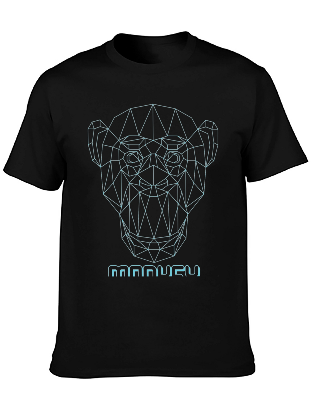 Geometric Monkey Graphic Tee - Modern Style