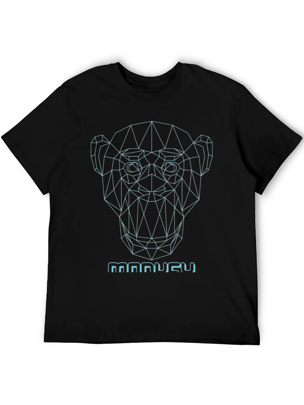 Geometric Monkey Graphic Tee - Modern Style