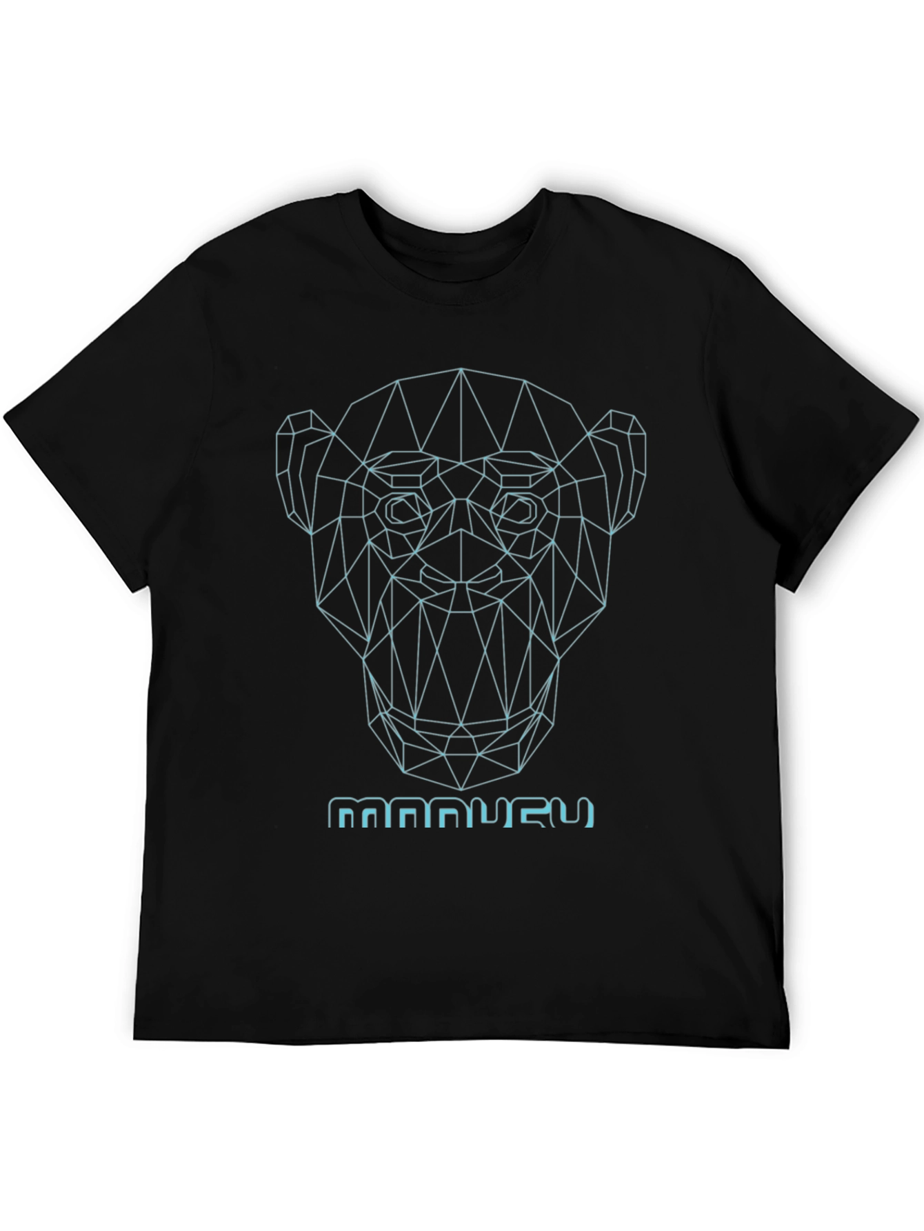 Geometric Monkey Graphic Tee - Modern Style