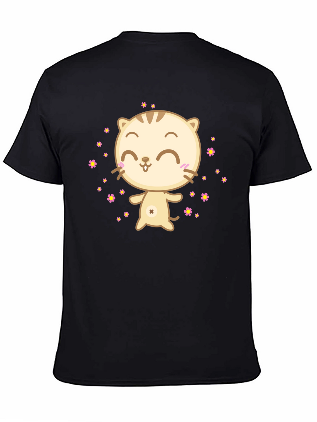 Cute Cat T-Shirt - Black Graphic Tee
