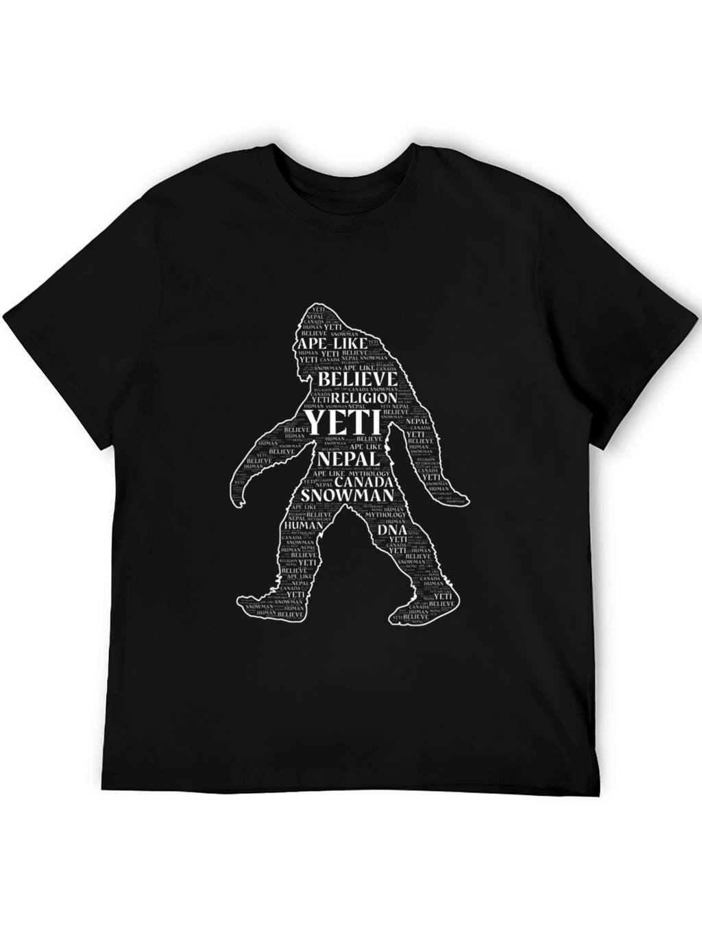 Yeti Word Art Graphic T-Shirt