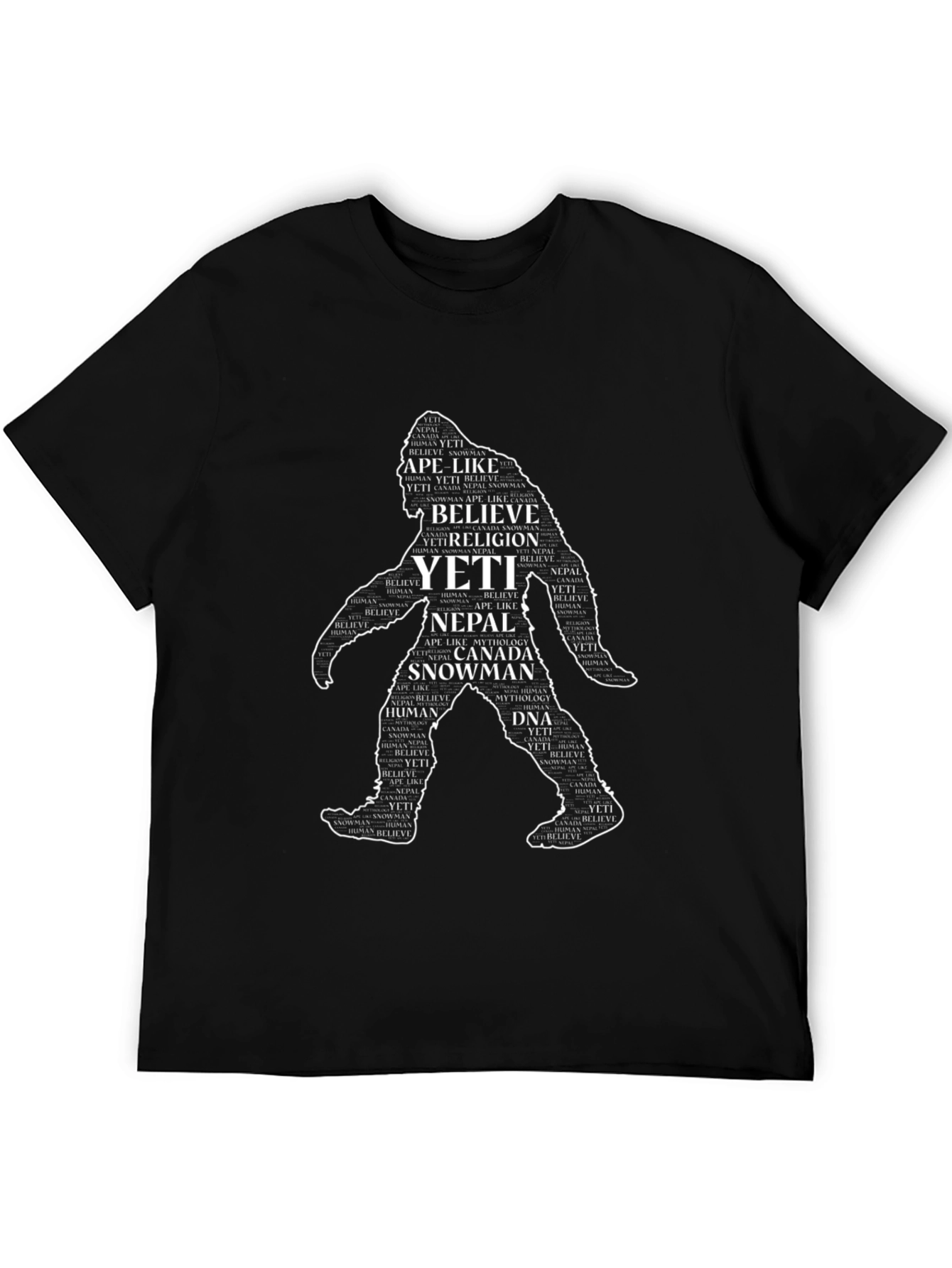 Yeti Word Art Graphic T-Shirt