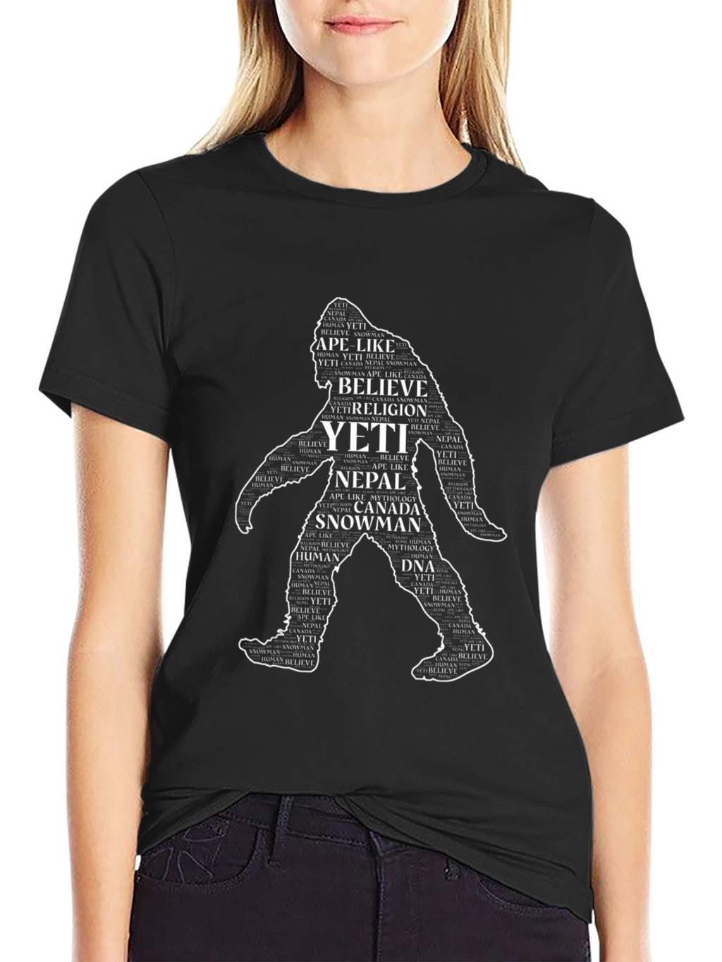 Yeti Word Art Graphic T-Shirt