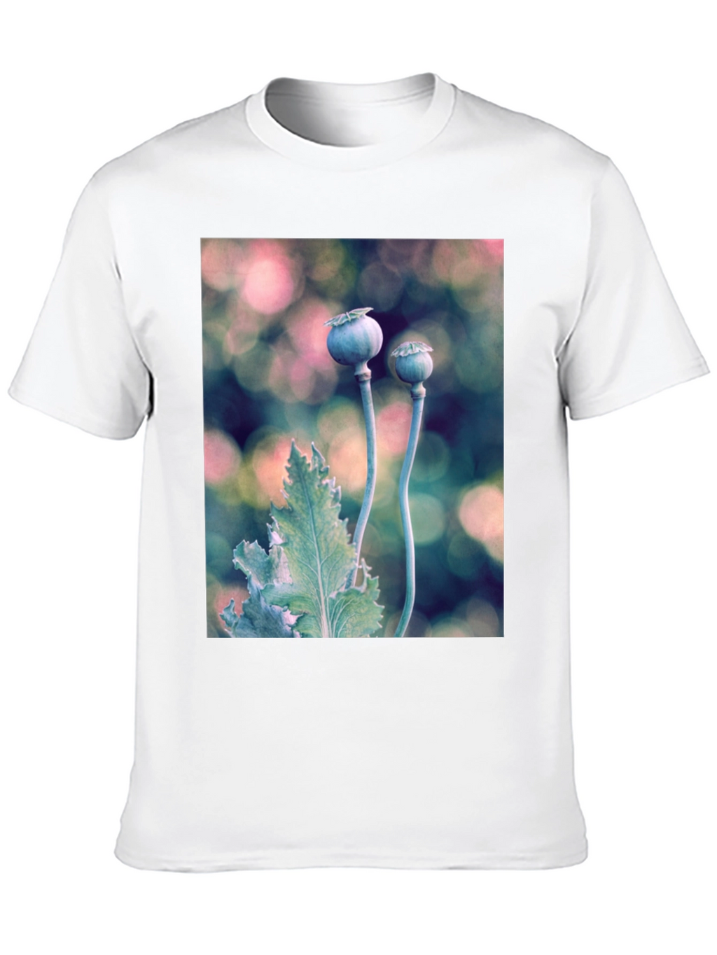 Botanical T-Shirt: Poppy Seed Head Design