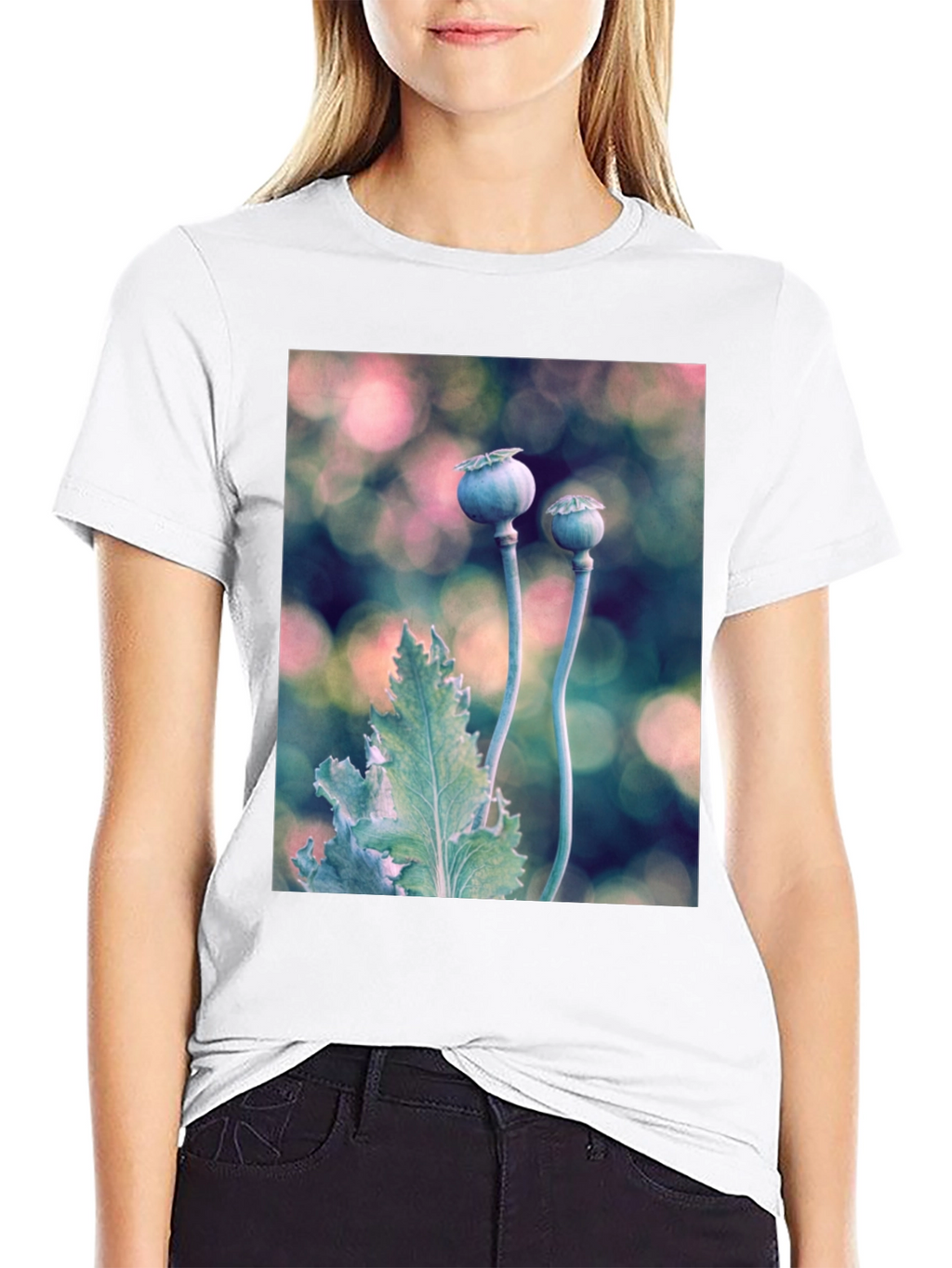 Botanical T-Shirt: Poppy Seed Head Design