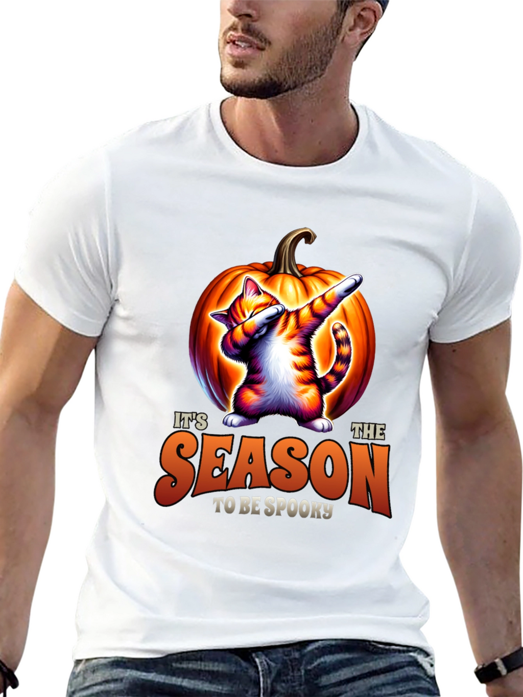 Spooky Season Cat Dab Halloween T-Shirt