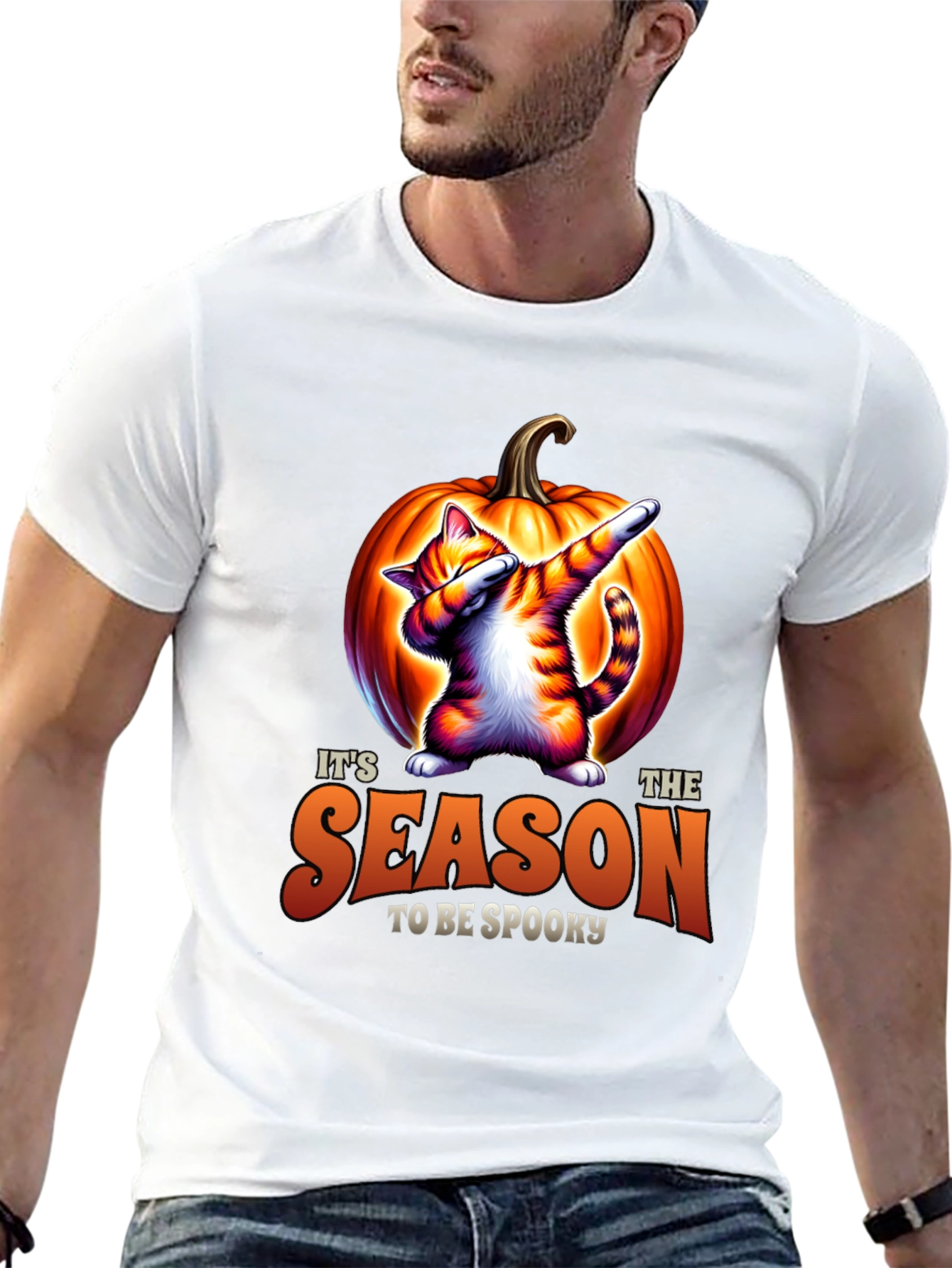 Spooky Season Cat Dab Halloween T-Shirt