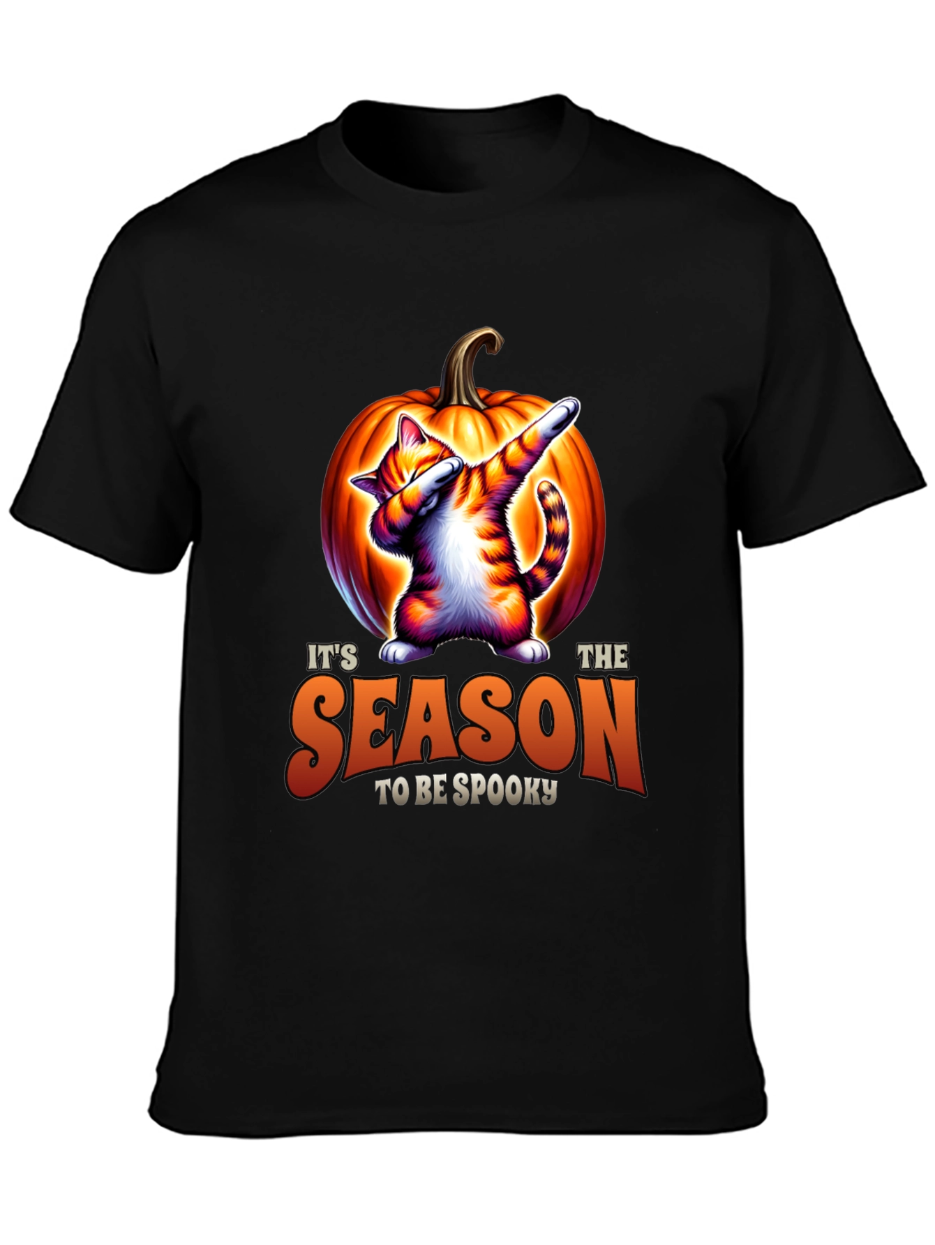 Spooky Season Cat Dab Halloween T-Shirt