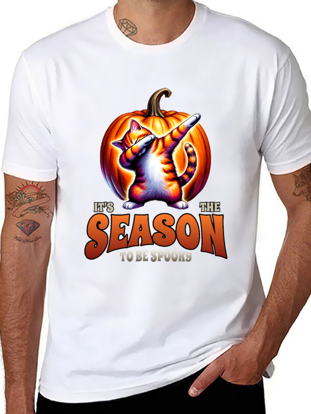 Spooky Season Cat Dab Halloween T-Shirt