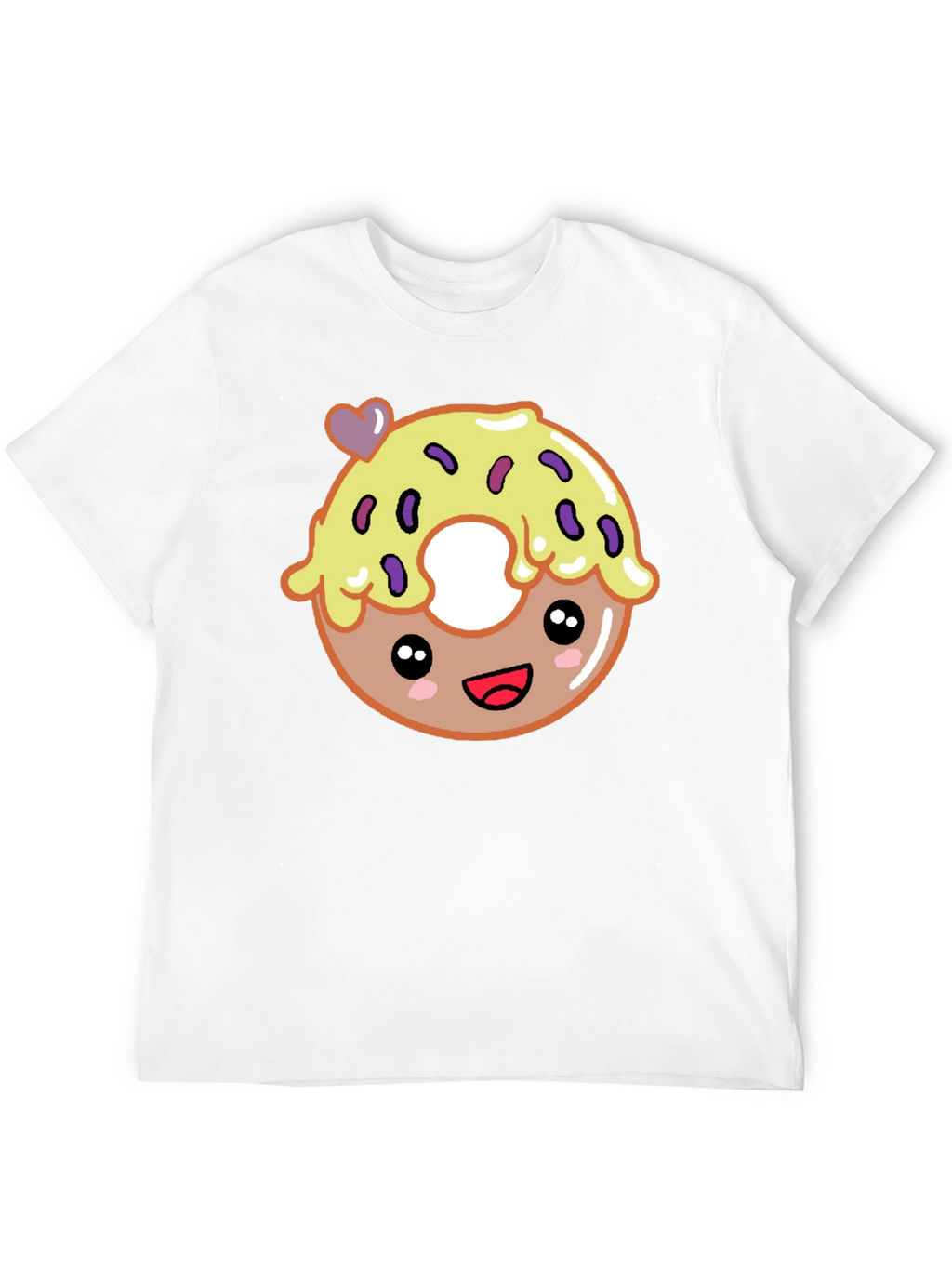 Cute Donut Graphic Tee - Unisex Black T-Shirt