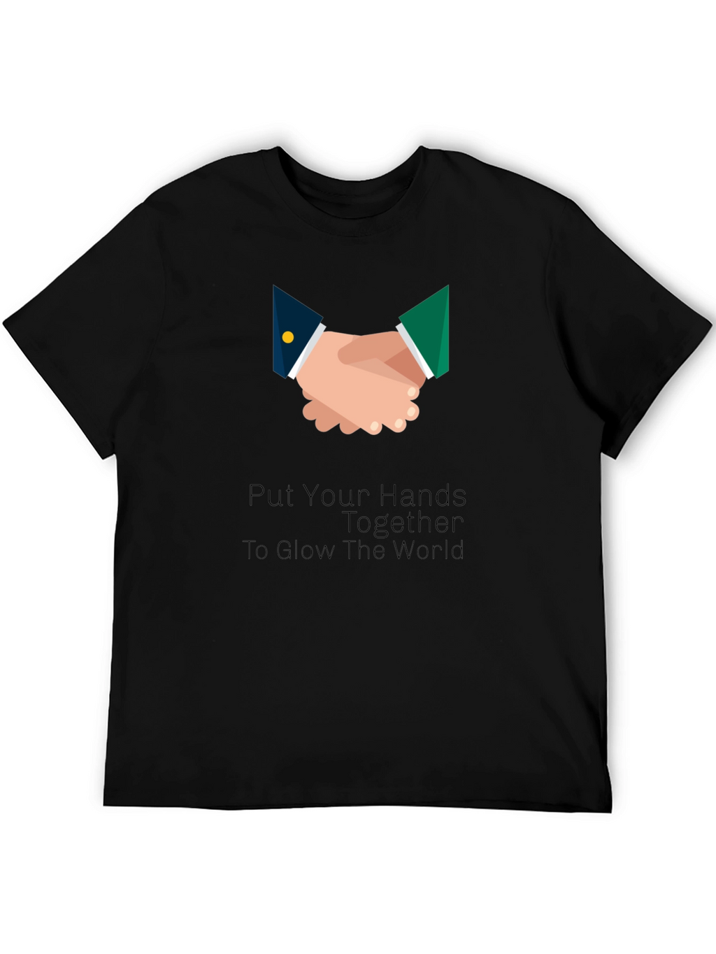 Hands Together Graphic Tee - Unisex Black T-Shirt