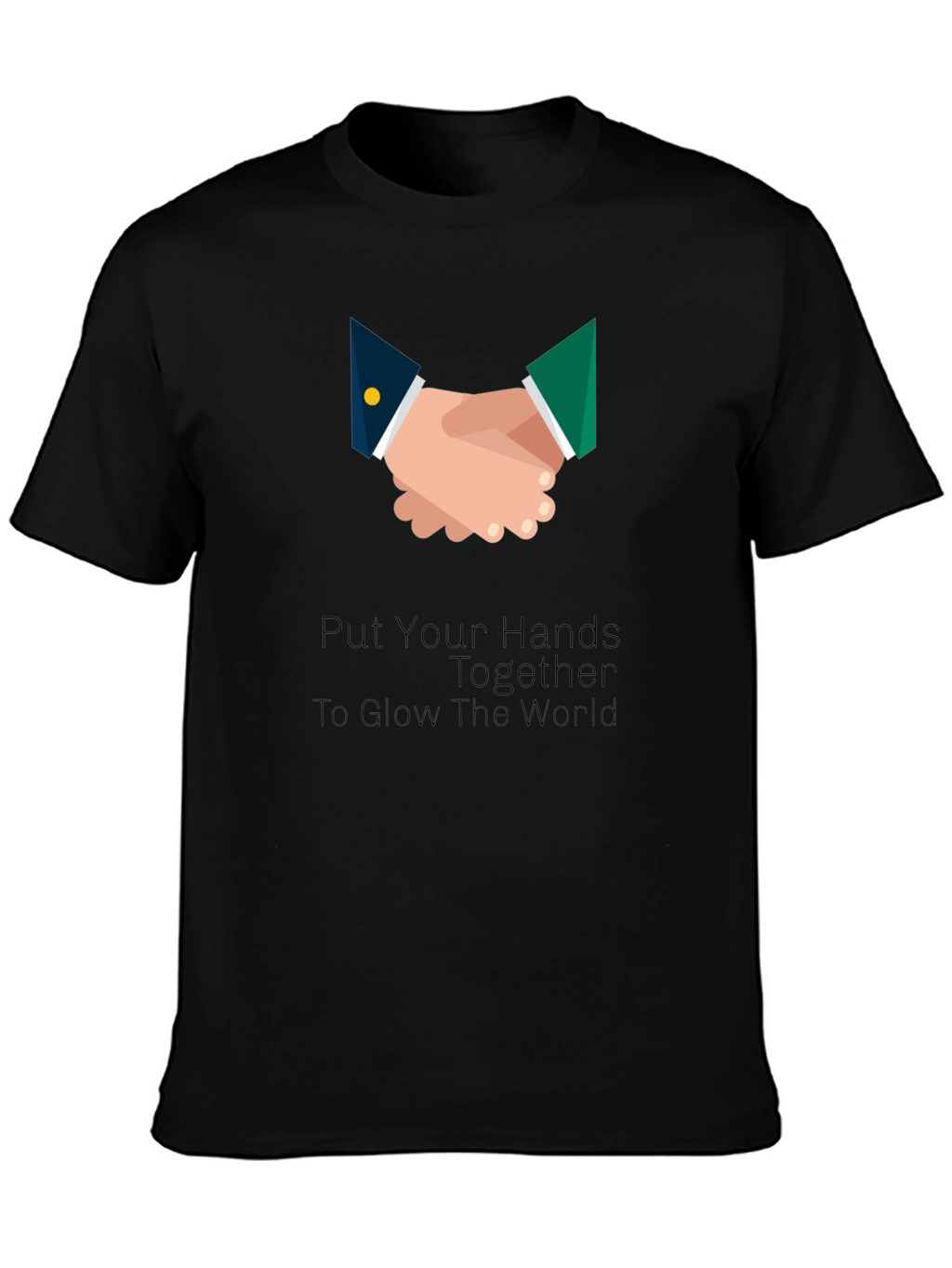 Hands Together Graphic Tee - Unisex Black T-Shirt