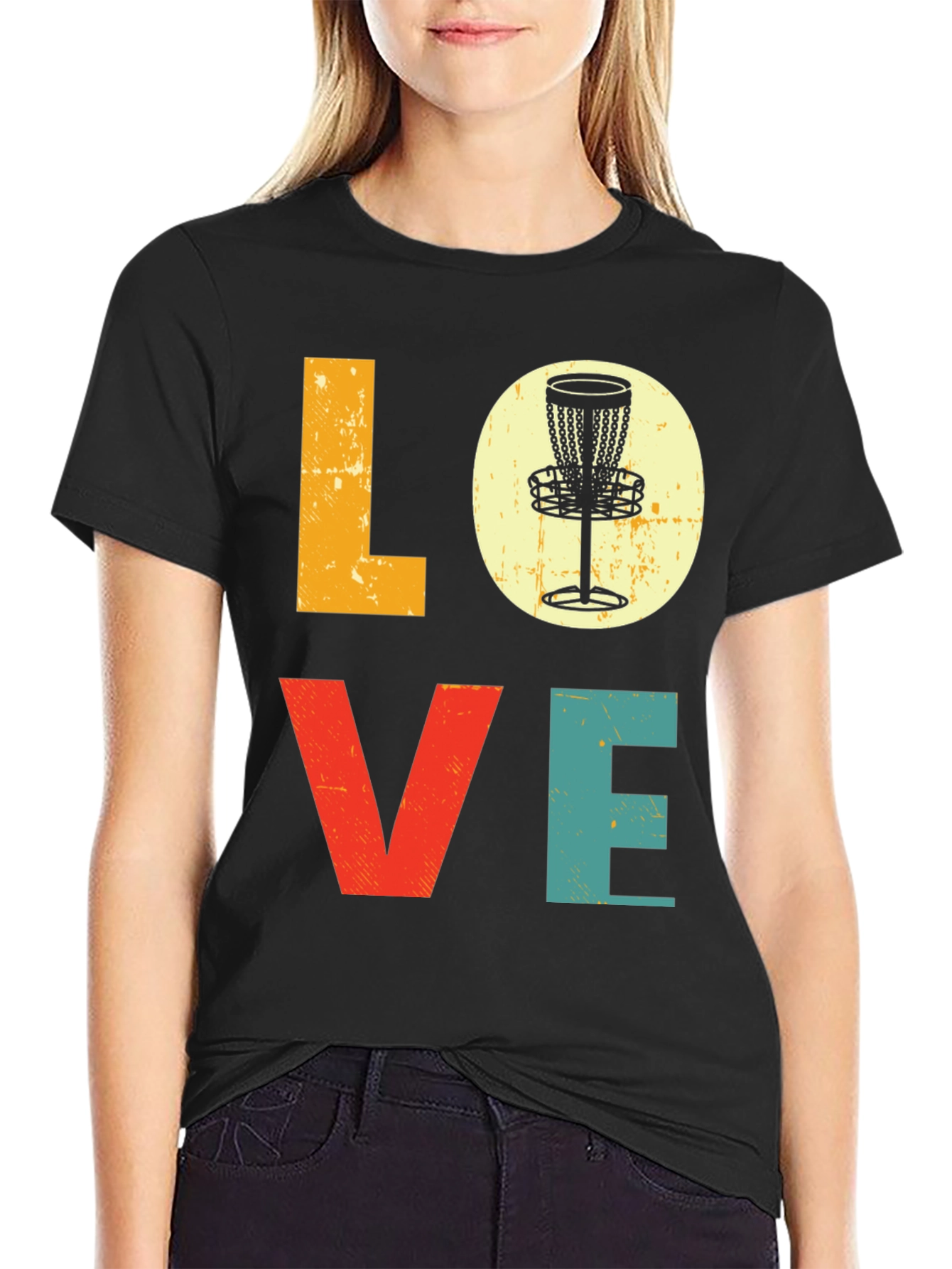Love Disc Golf T-Shirt - Retro Style
