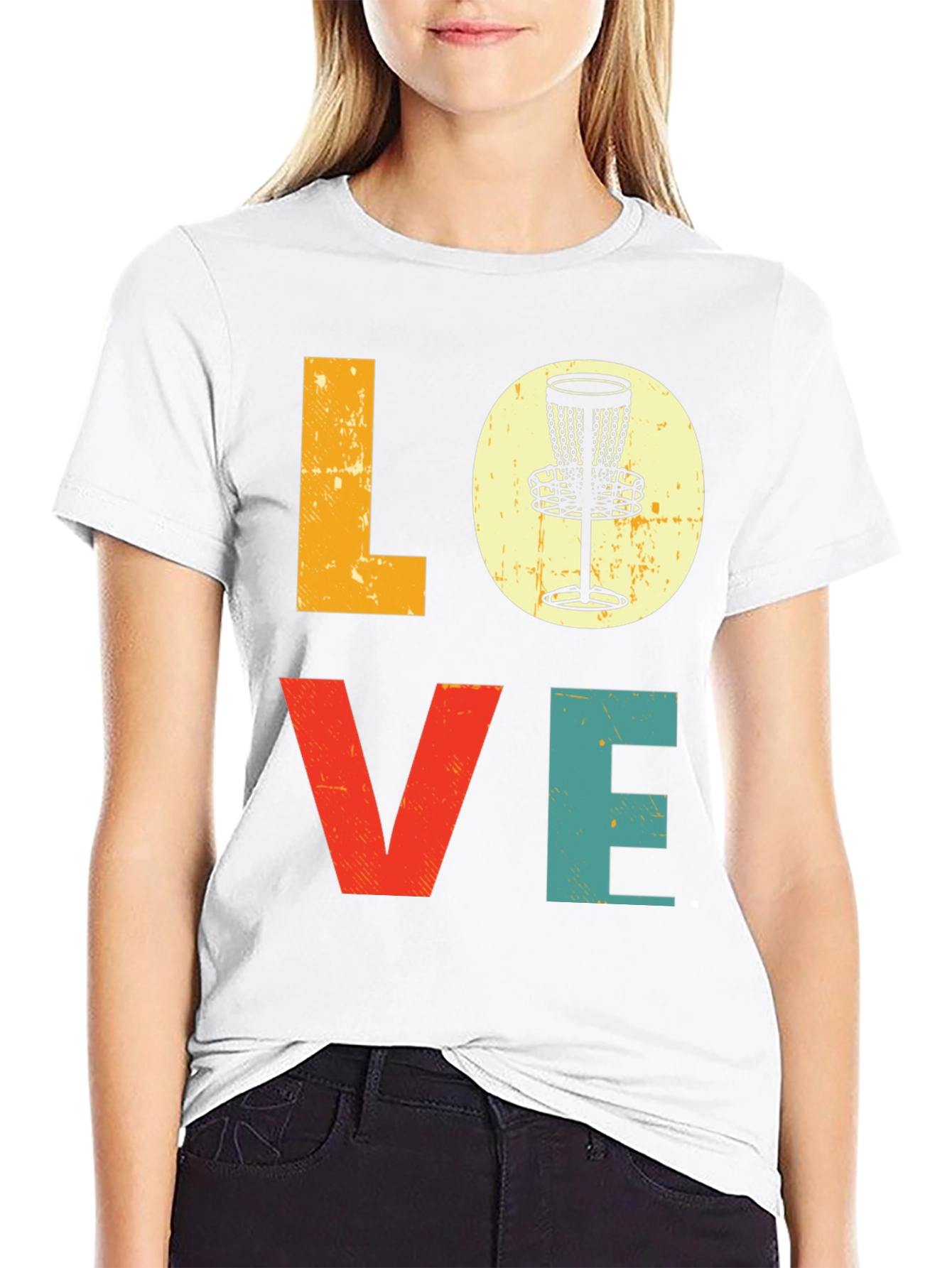 Love Disc Golf T-Shirt - Retro Style