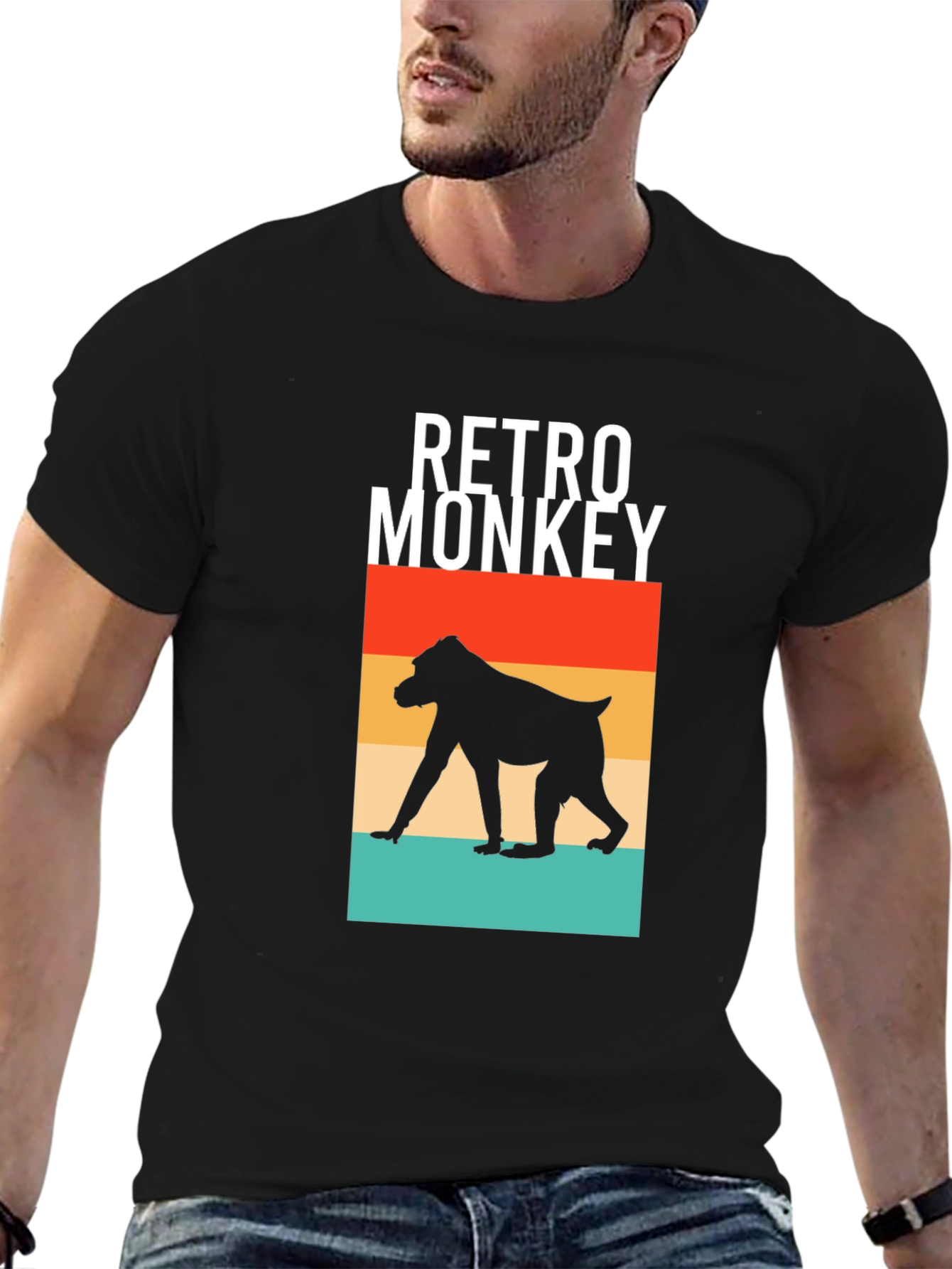 Retro Monkey Graphic Tee - Classic Cool