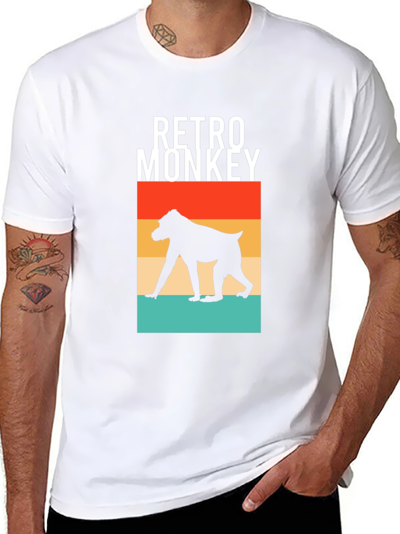 Retro Monkey Graphic Tee - Classic Cool