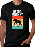 Retro Monkey Graphic Tee - Classic Cool