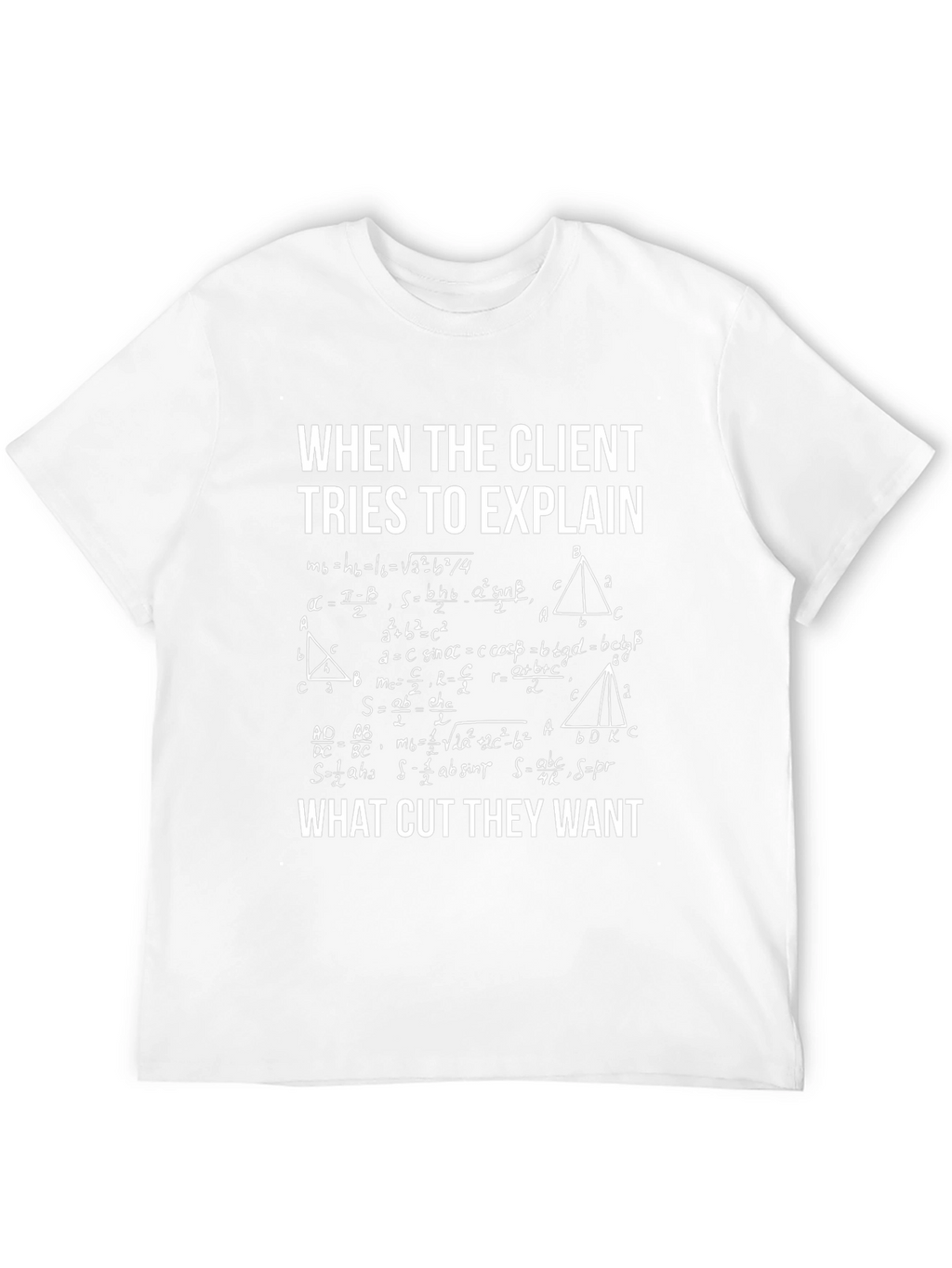 Math Humor T-Shirt - Client Cut Equations