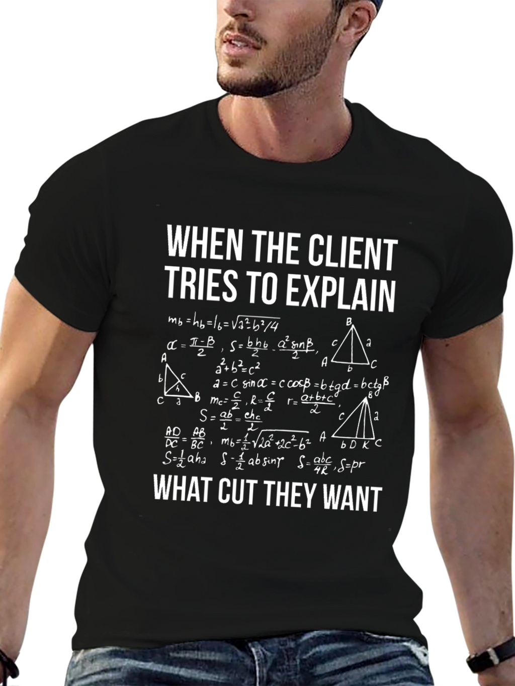 Math Humor T-Shirt - Client Cut Equations