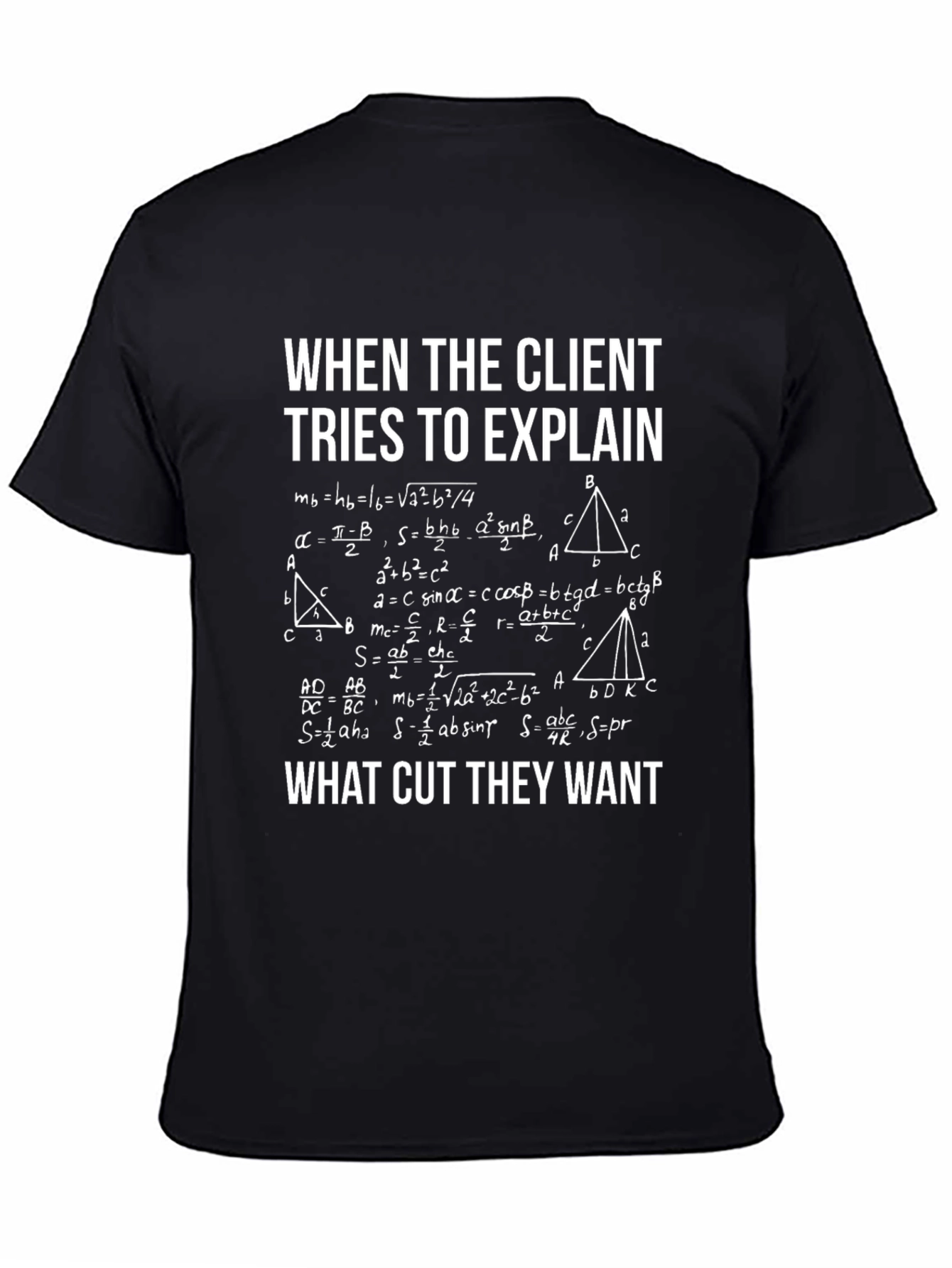 Math Humor T-Shirt - Client Cut Equations
