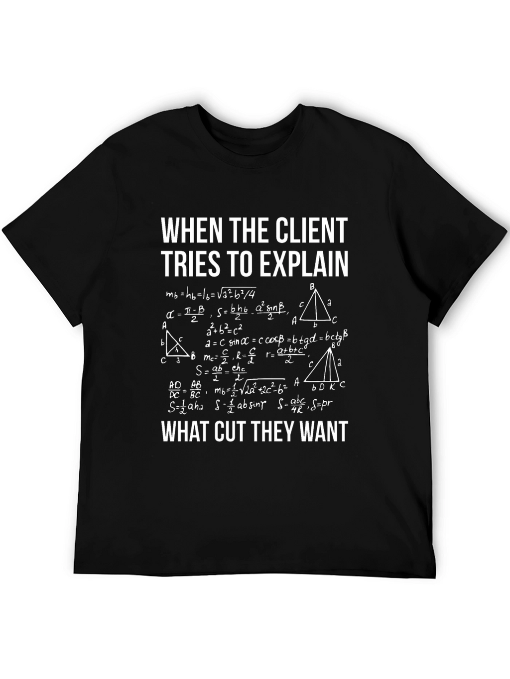 Math Humor T-Shirt - Client Cut Equations