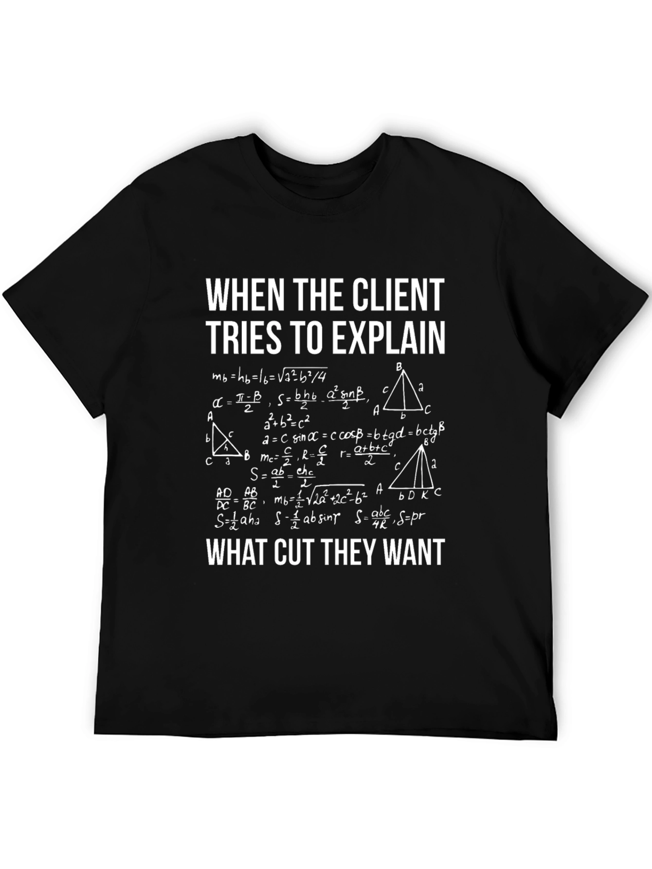 Math Humor T-Shirt - Client Cut Equations