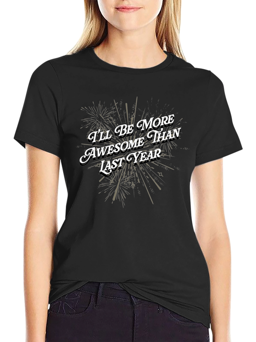 Awesome Than Last Year Black Graphic Tee