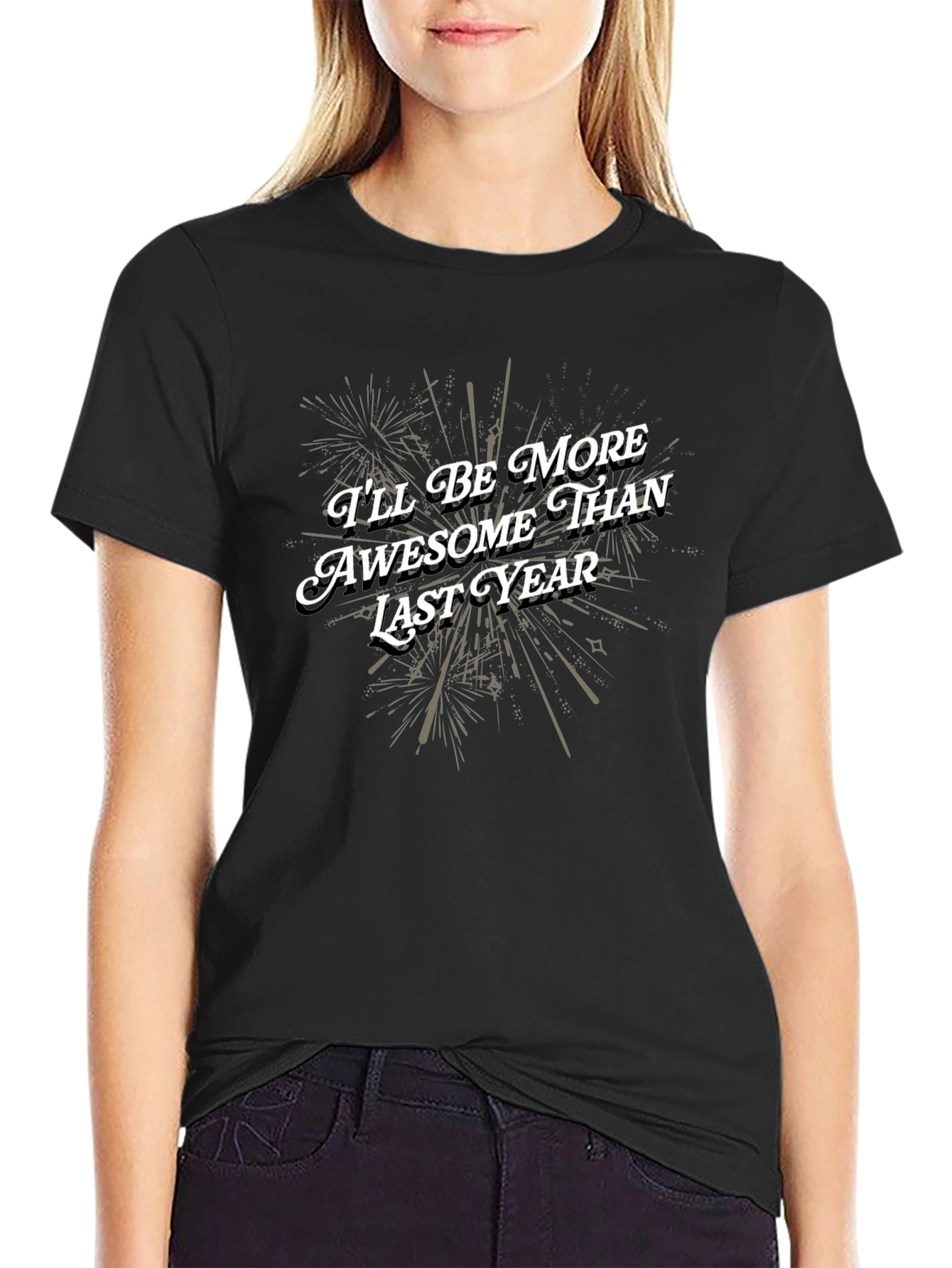 Awesome Than Last Year Black Graphic Tee