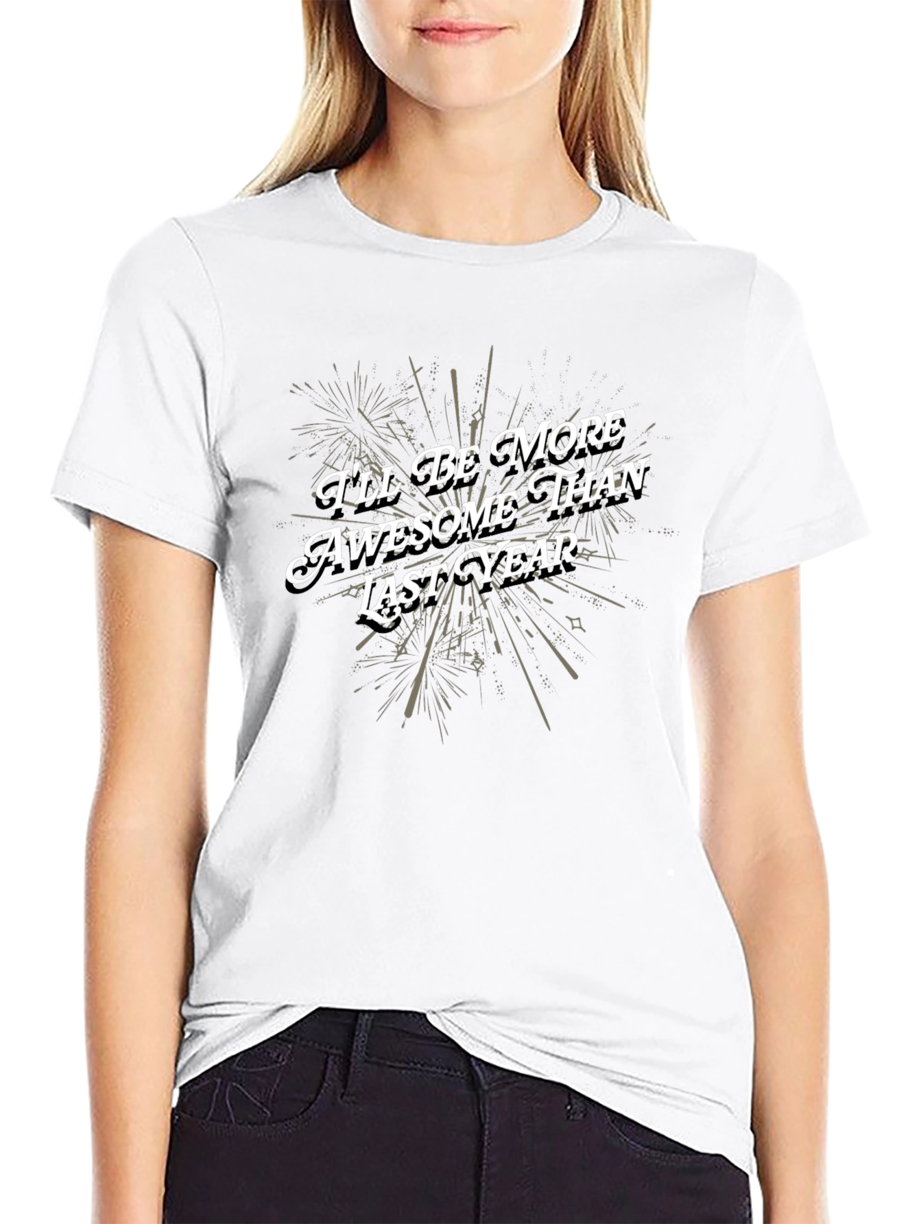 Awesome Than Last Year Black Graphic Tee