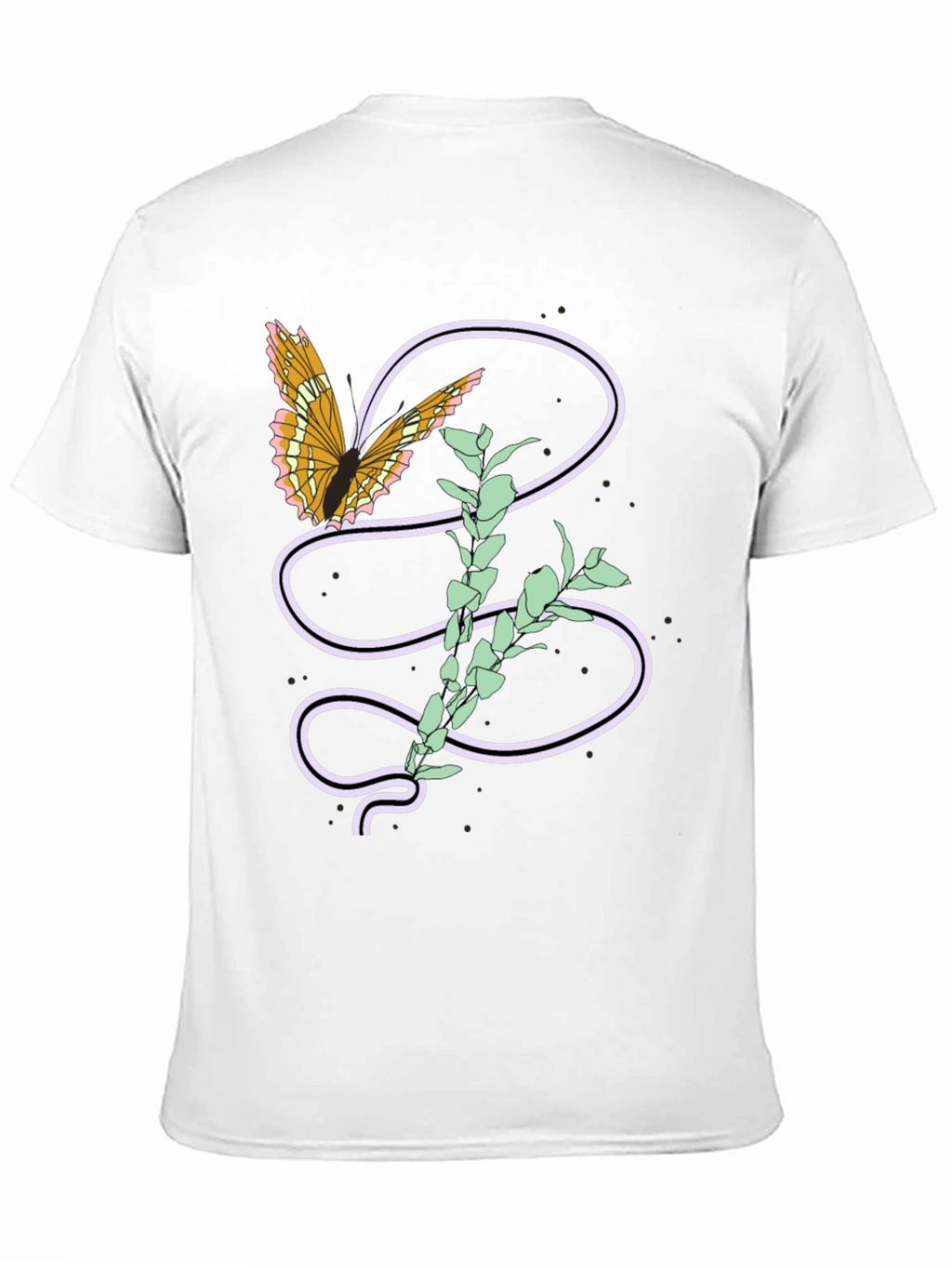 Butterfly and Plant Graphic Tee